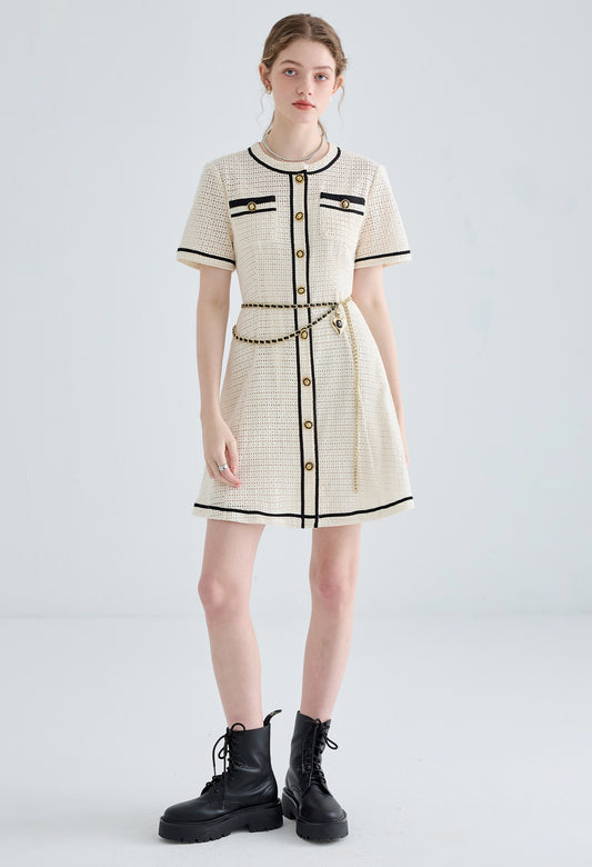 mesh,openwork,dress,white,simple,cute,cool,sexy,