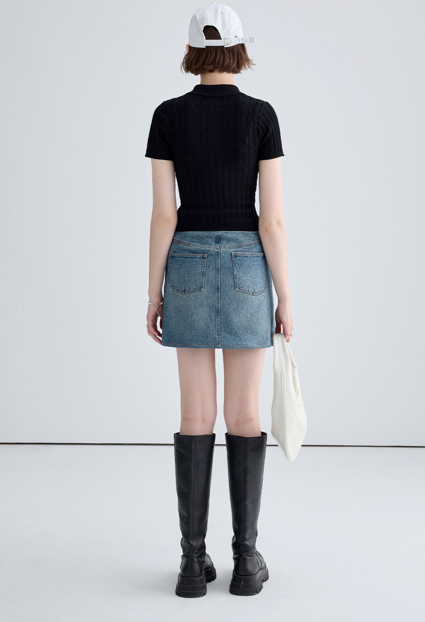 onepoint,knit,polo,black,simple,cute,cool,sexy