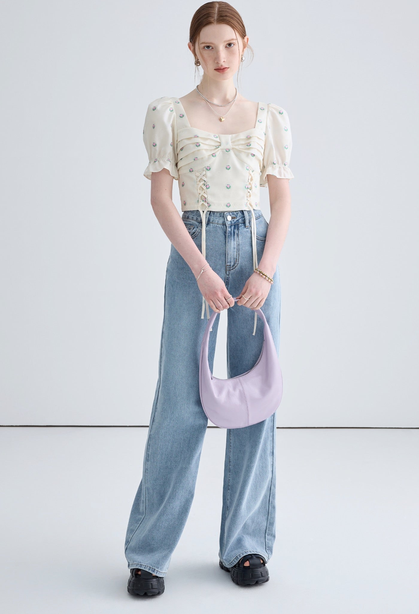 embossed,flower,tops,simple,cute,white,cool,modern,sexy,