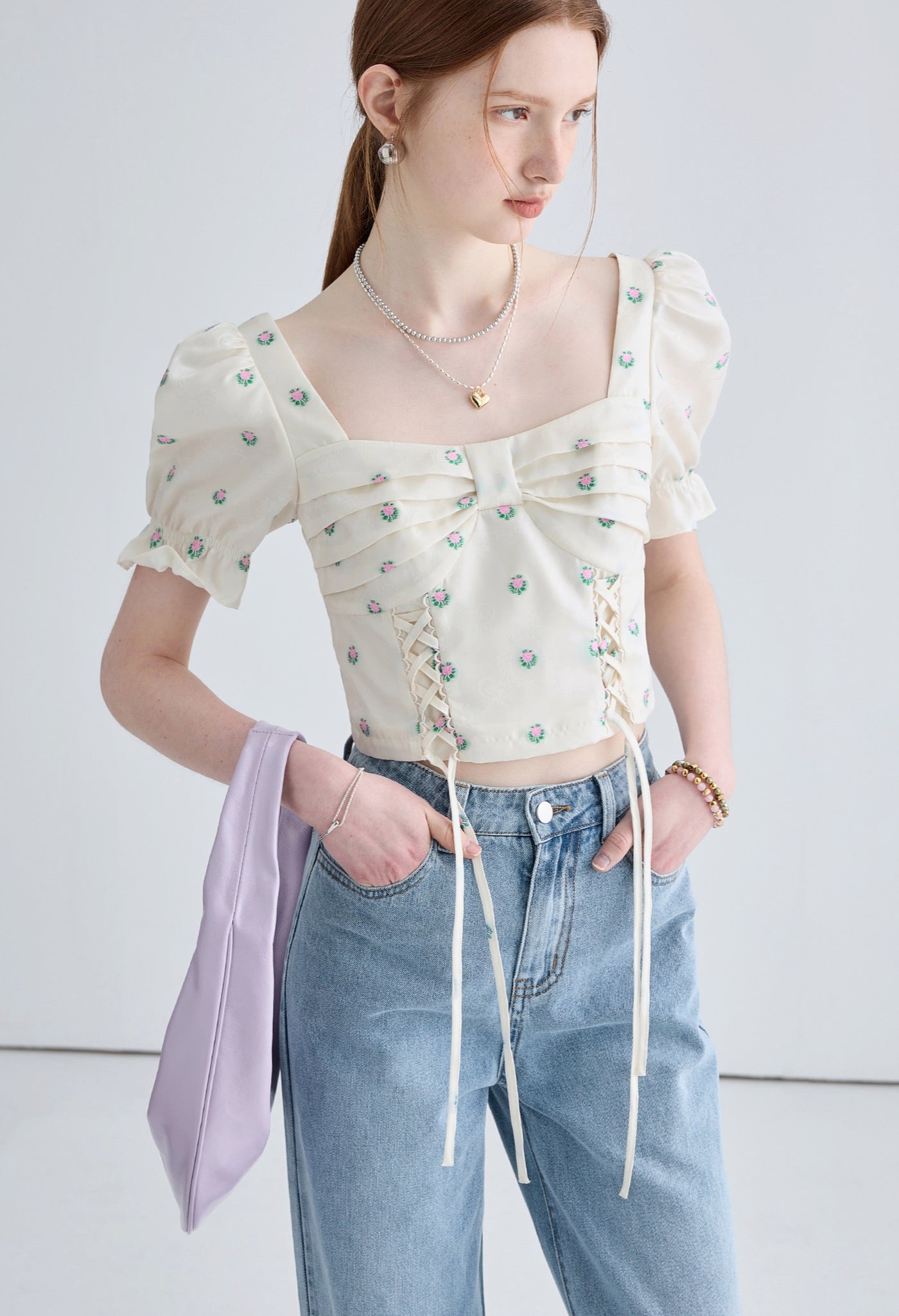 embossed,flower,tops,simple,cute,white,cool,modern,sexy,