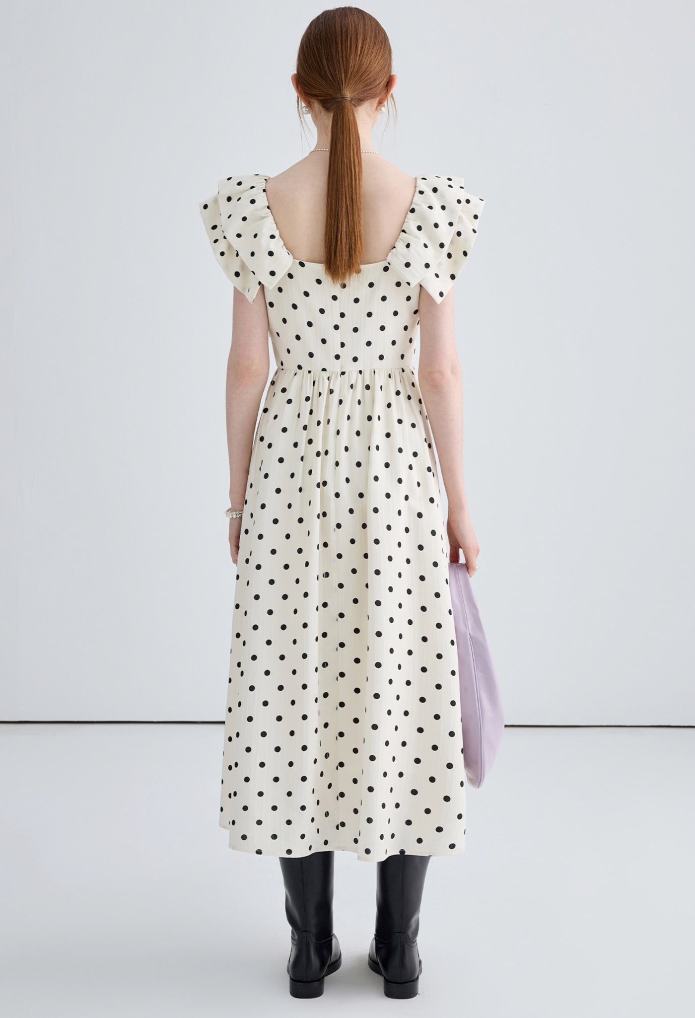dot,ribbon,dress,white,black,cute,cool,simple,modern,sexy