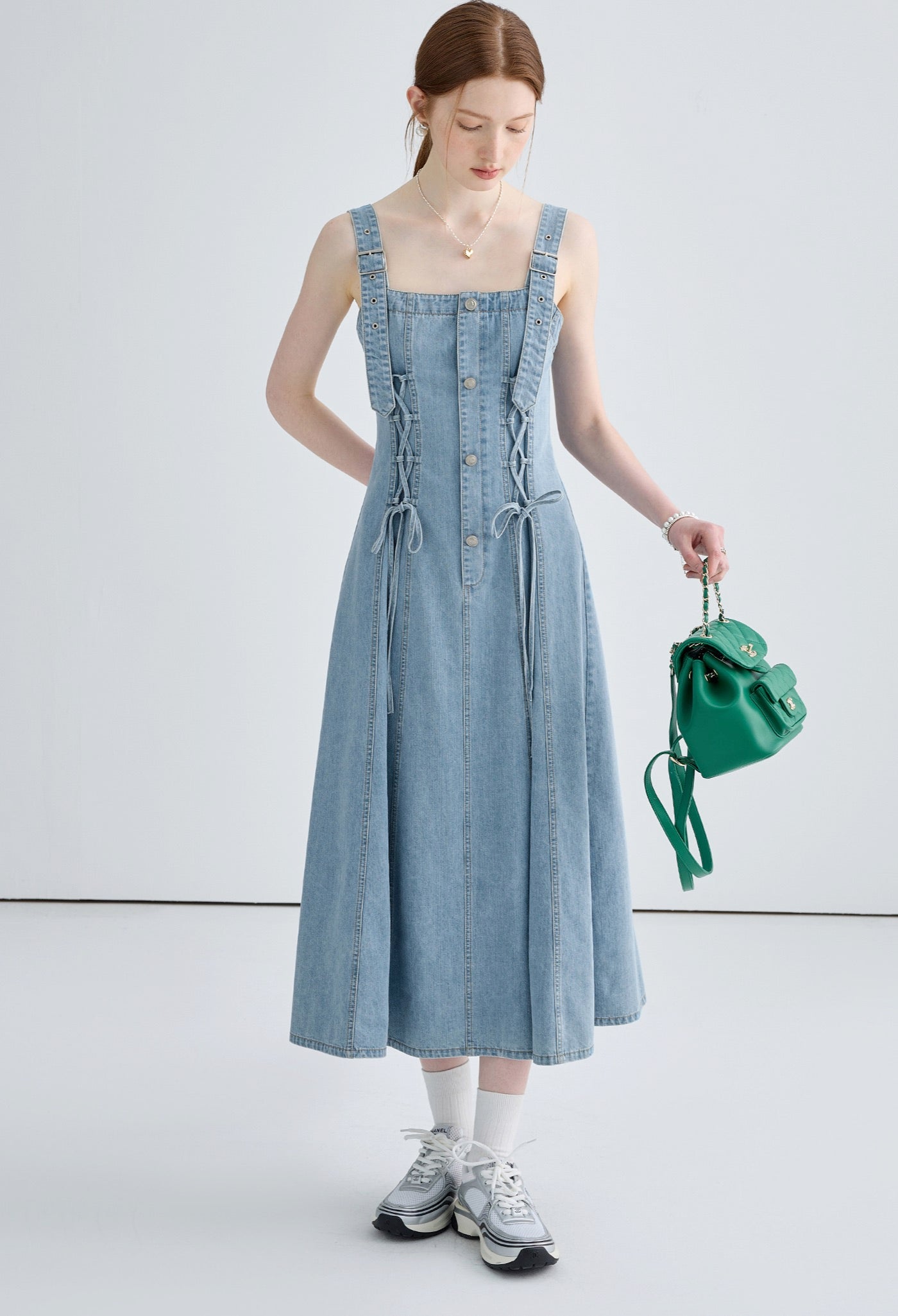denim,strap,dress,blue,simple,cute,cool,sexy,modern