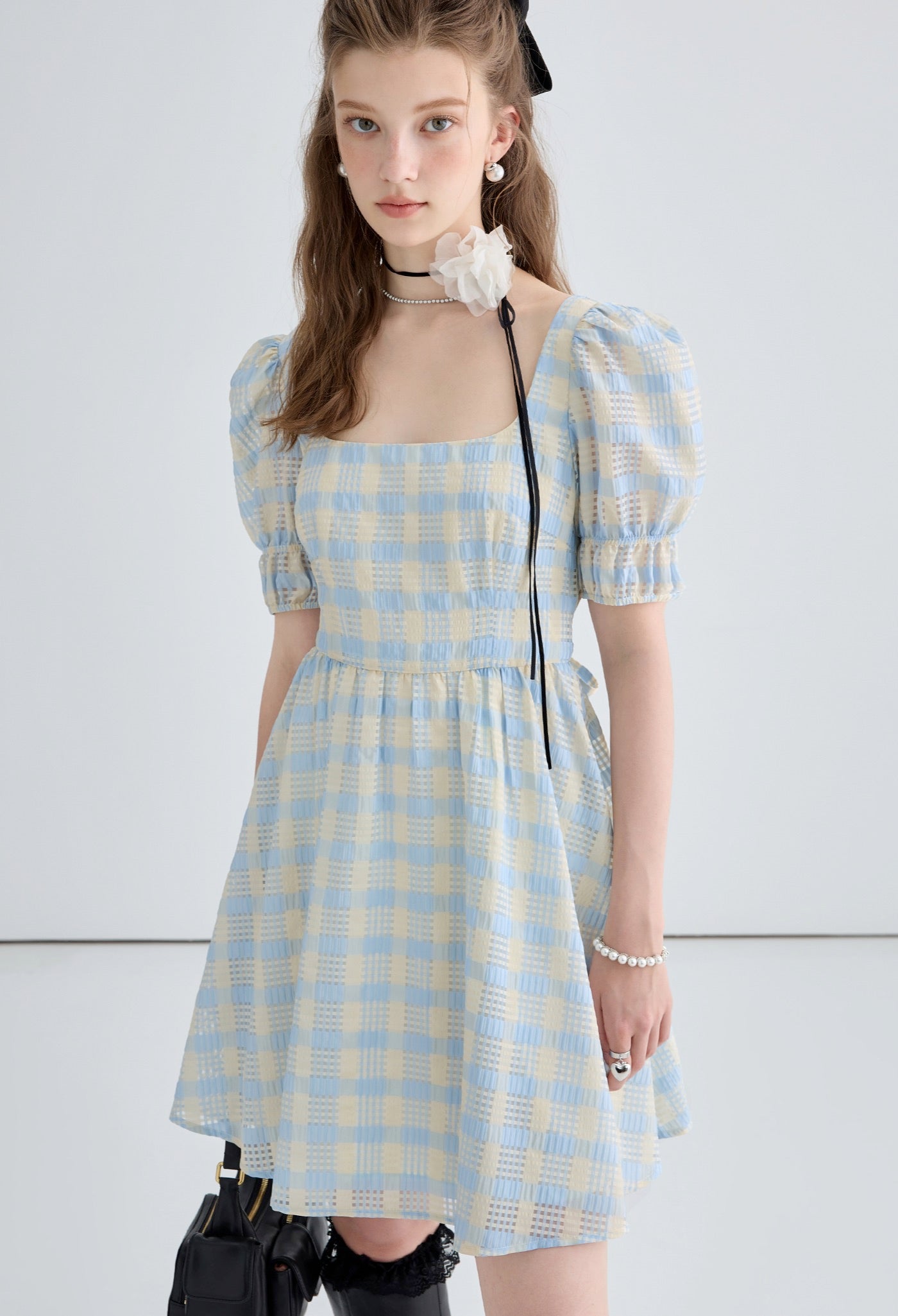 check,princess,dress,blue,simple,cute,cool,modern,sexy