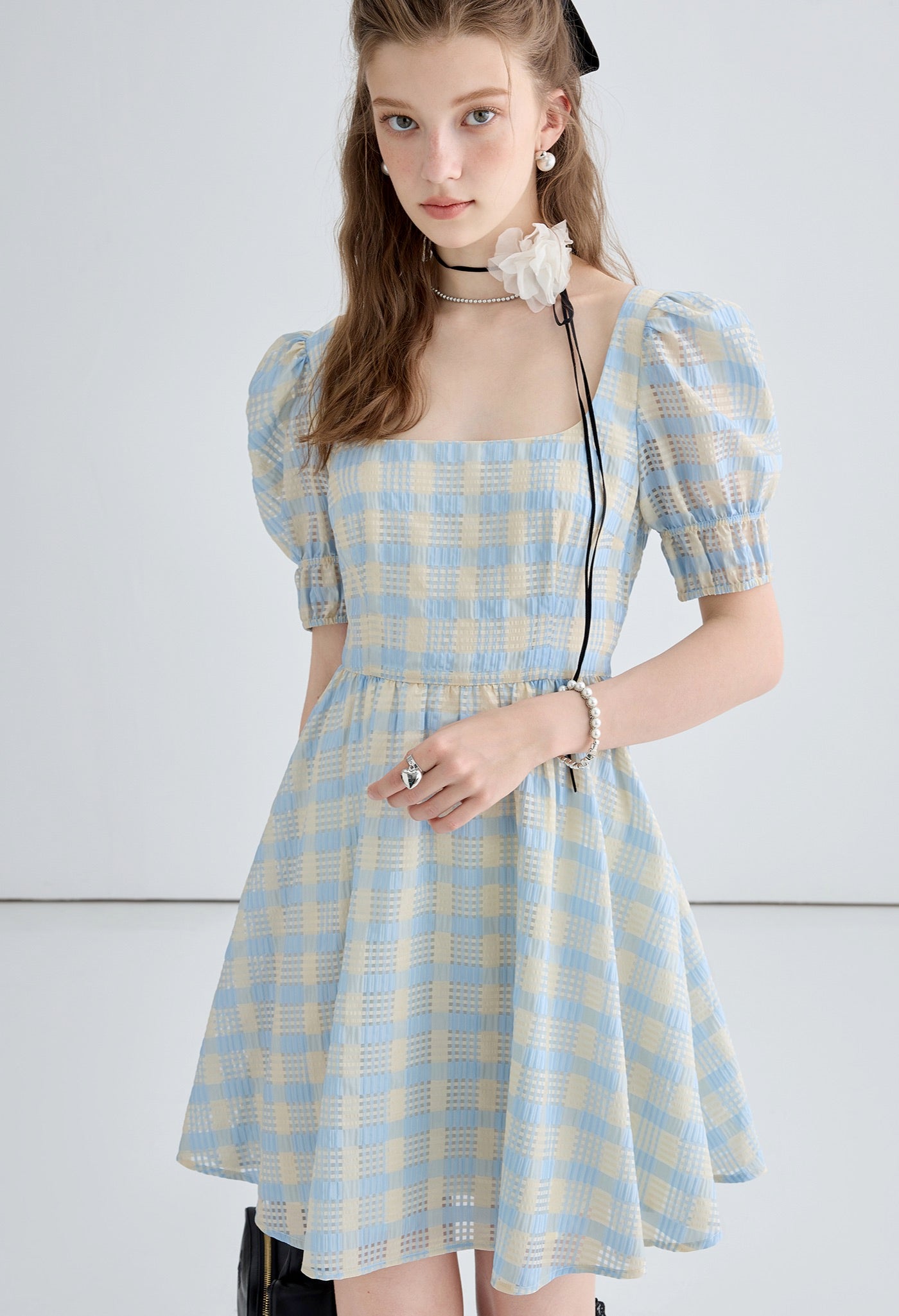 check,princess,dress,blue,simple,cute,cool,modern,sexy