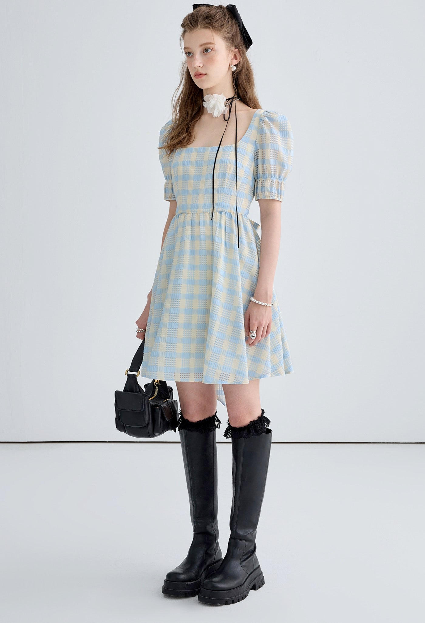 check,princess,dress,blue,simple,cute,cool,modern,sexy