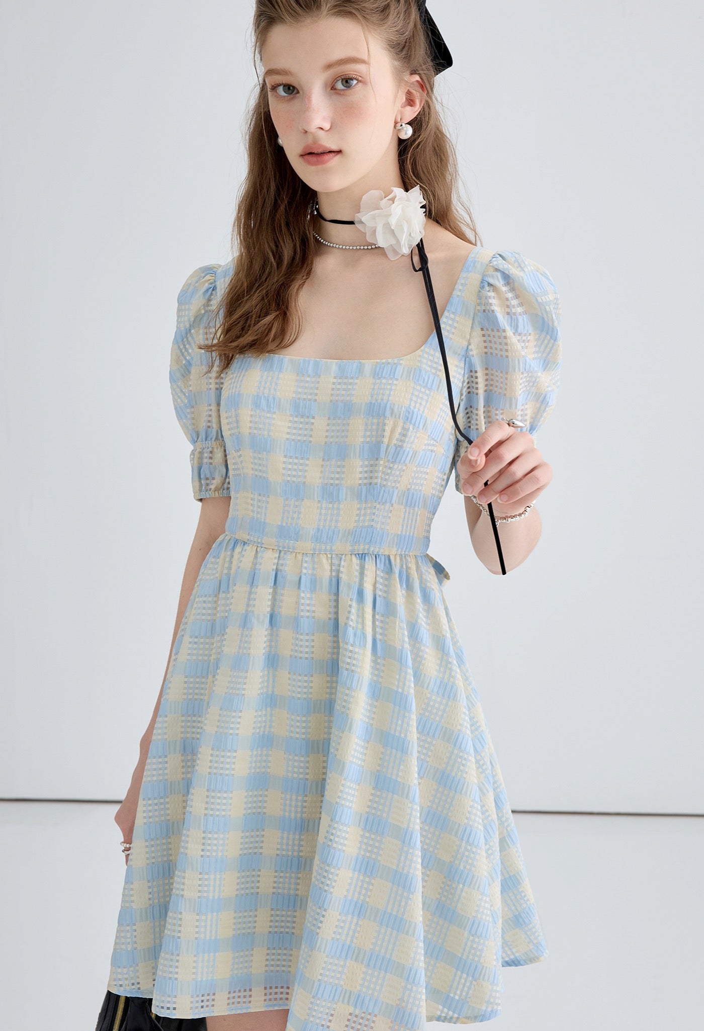 check,princess,dress,blue,simple,cute,cool,modern,sexy