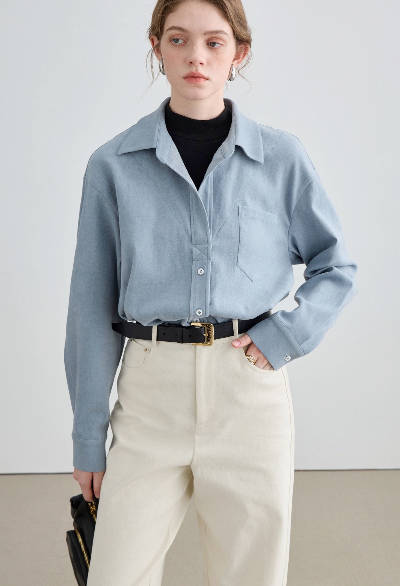 buttoned,shirts,blue,white,simple,cute,cool,sexy,modern