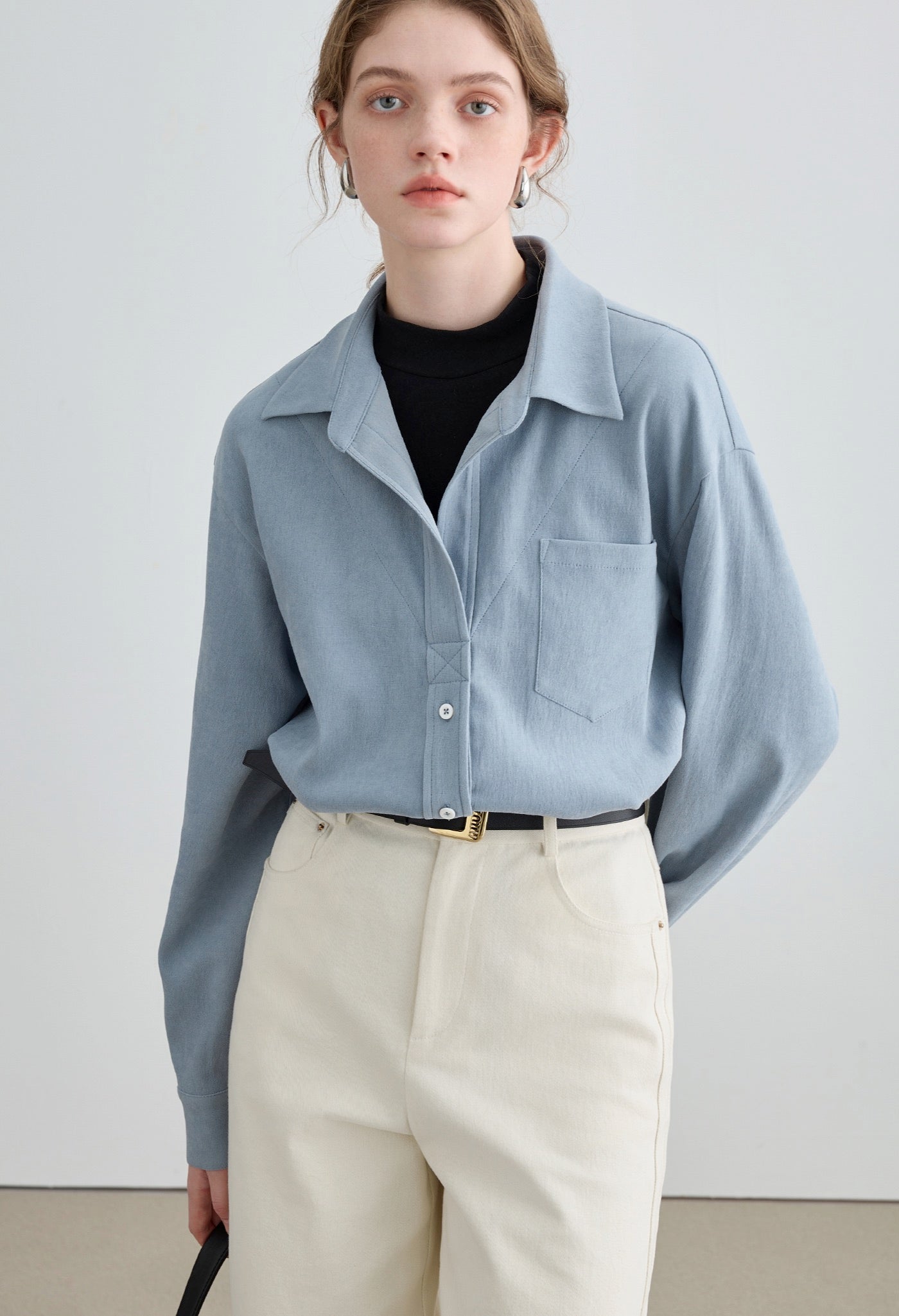 buttoned,shirts,blue,white,simple,cute,cool,sexy,modern