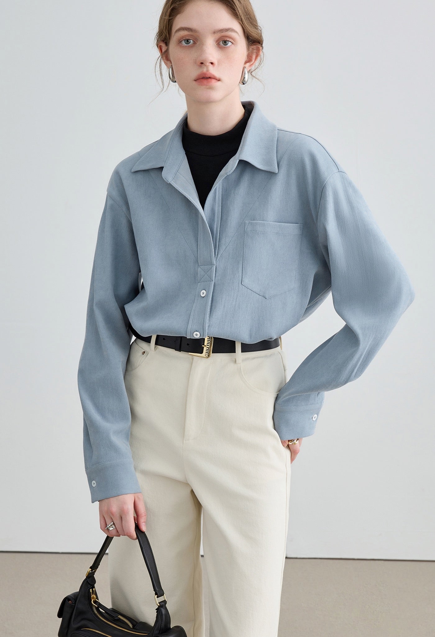 buttoned,shirts,blue,white,simple,cute,cool,sexy,modern