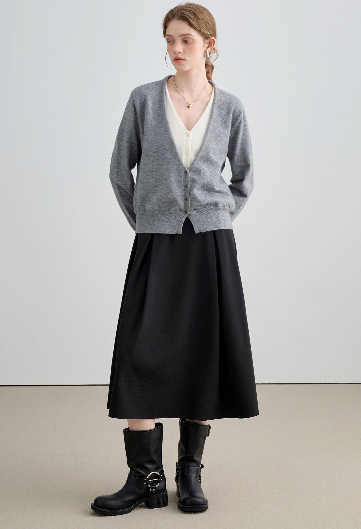 layered,cardigan,grey,white,cool,cute,sexy,monern