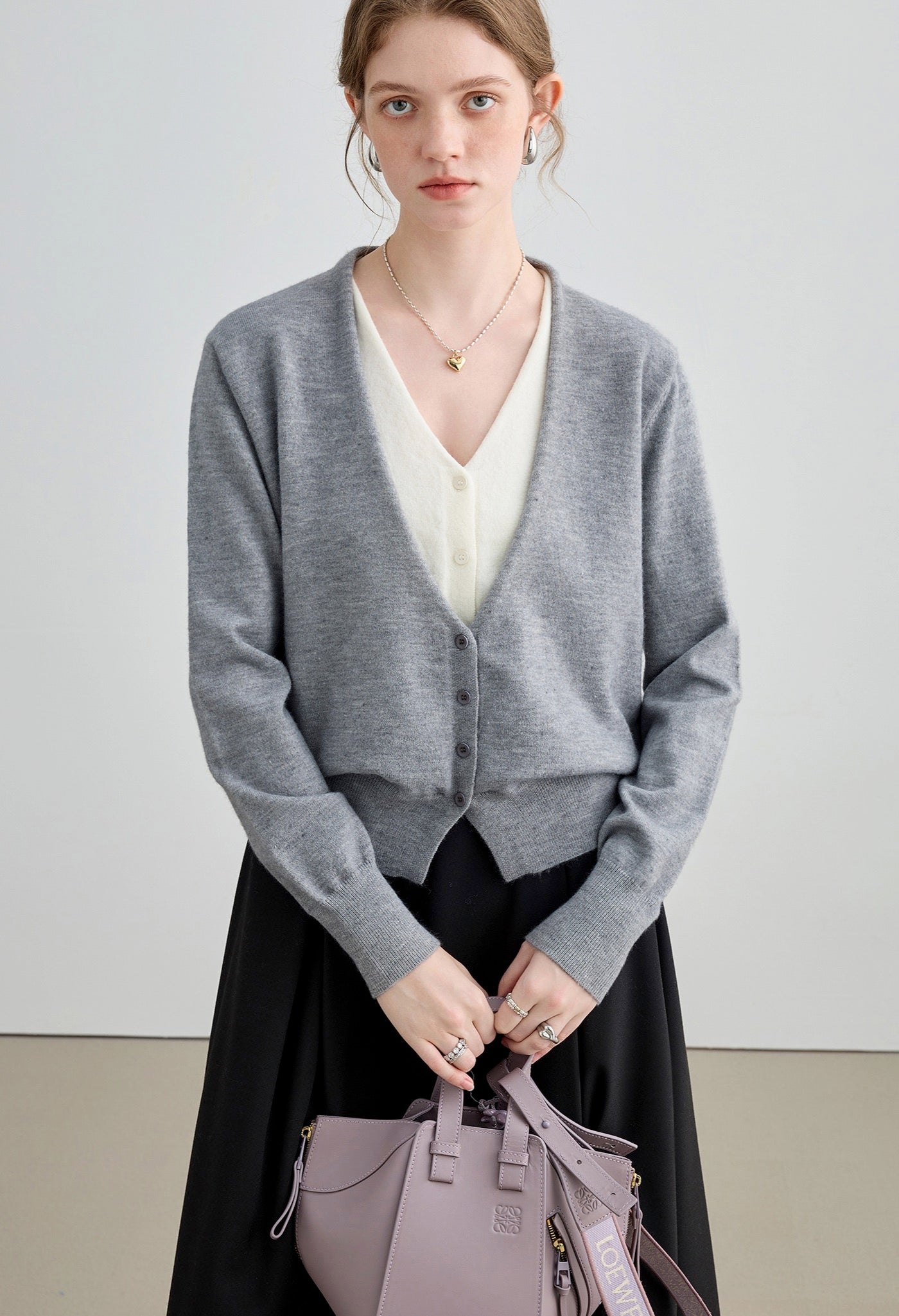 layered,cardigan,grey,white,cool,cute,sexy,monern