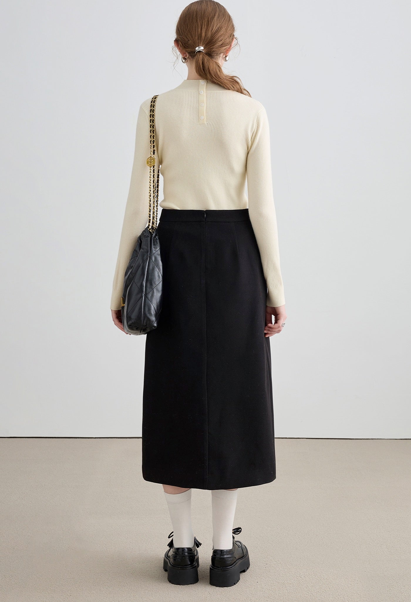 irregular,waist,slit,skirt,black,cute,cool,simple,sexy,modern,mode,