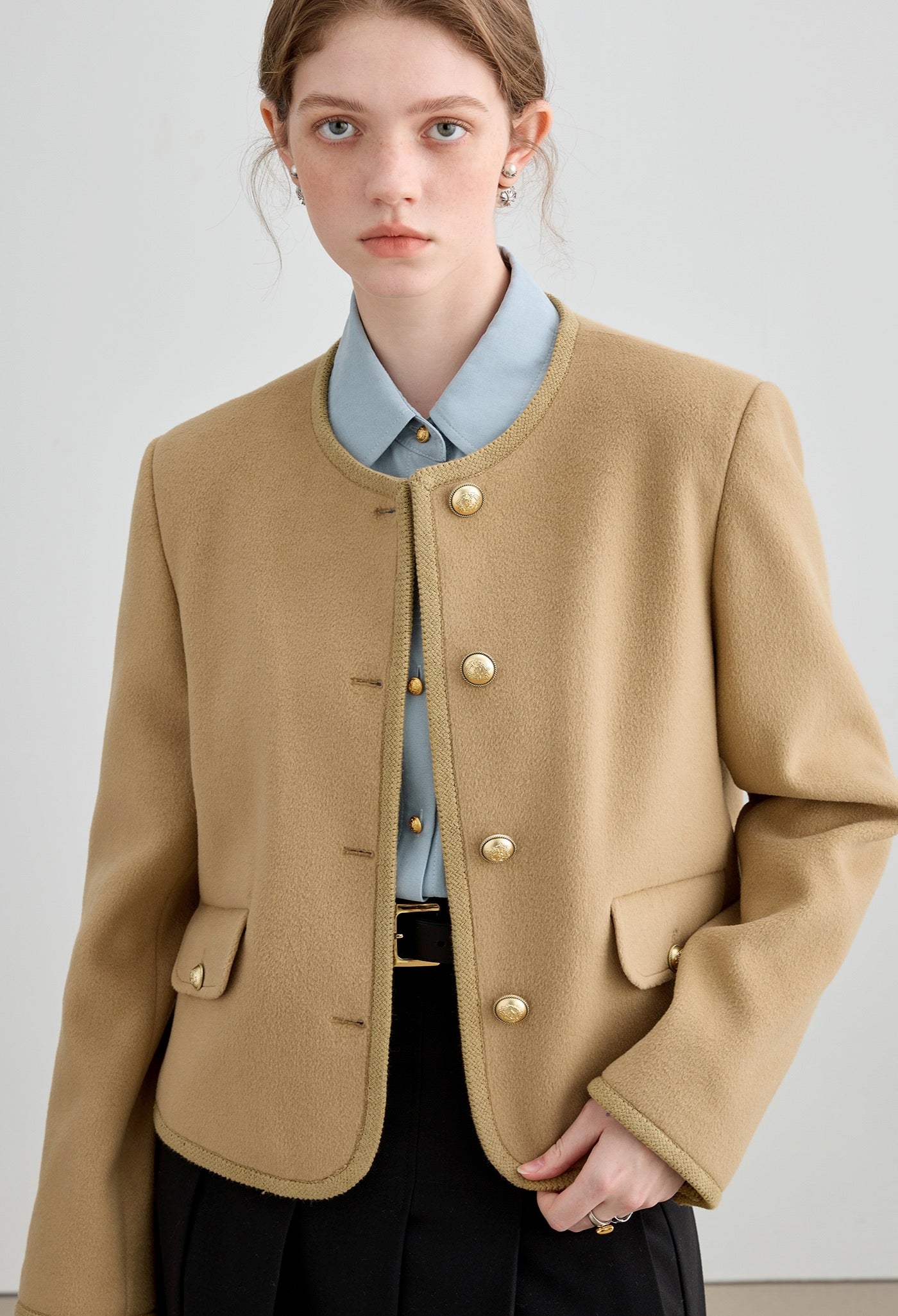 retro,wool,jacket,beige,simple,cute,cool,sexy,modern,mode