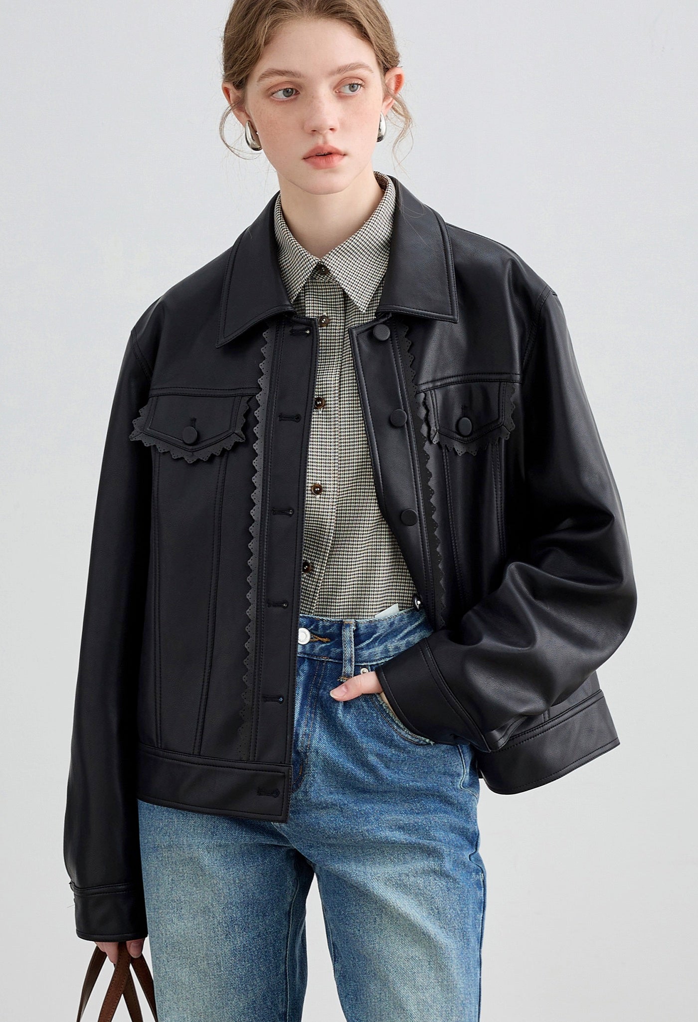 lace,leather,jacket,black,cool,simple,sexy,cute,modern