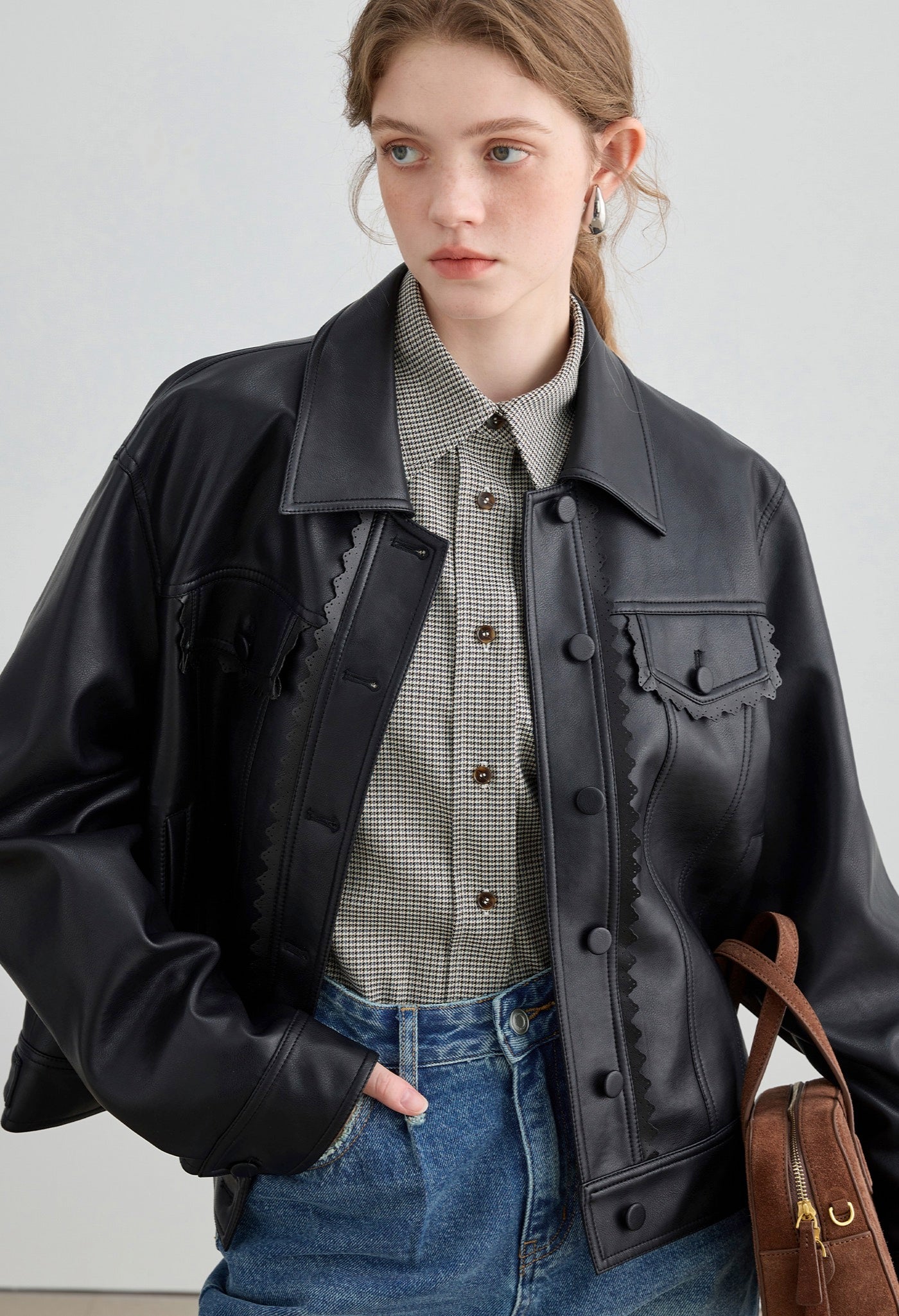 lace,leather,jacket,black,cool,simple,sexy,cute,modern