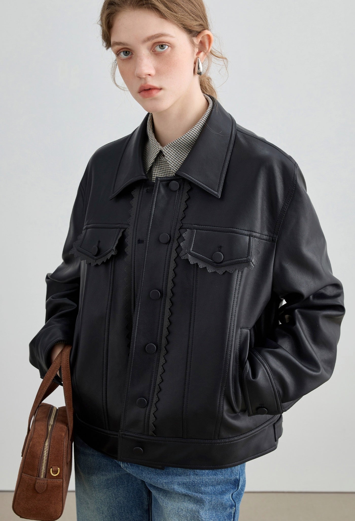 lace,leather,jacket,black,cool,simple,sexy,cute,modern
