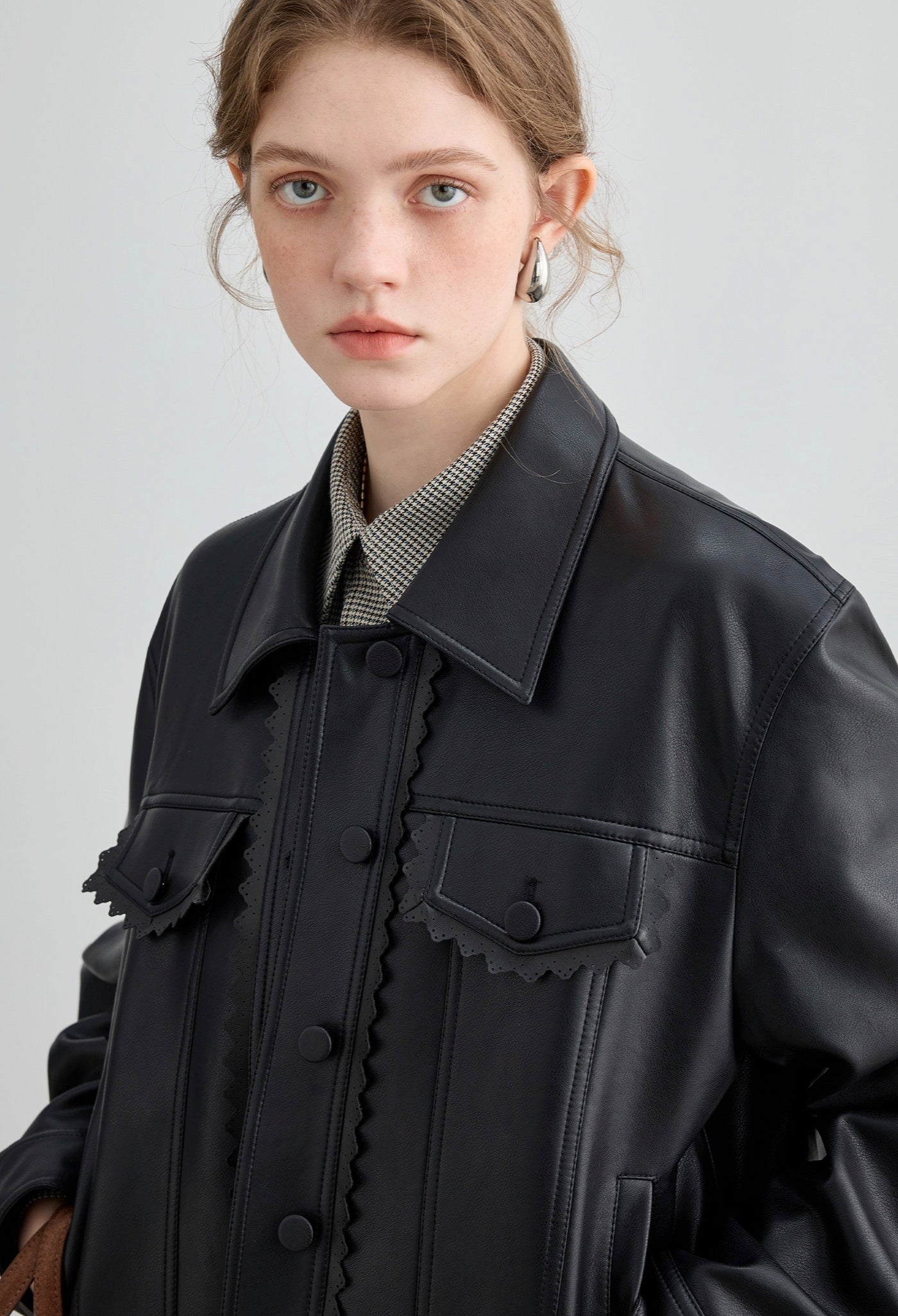 lace,leather,jacket,black,cool,simple,sexy,cute,modern
