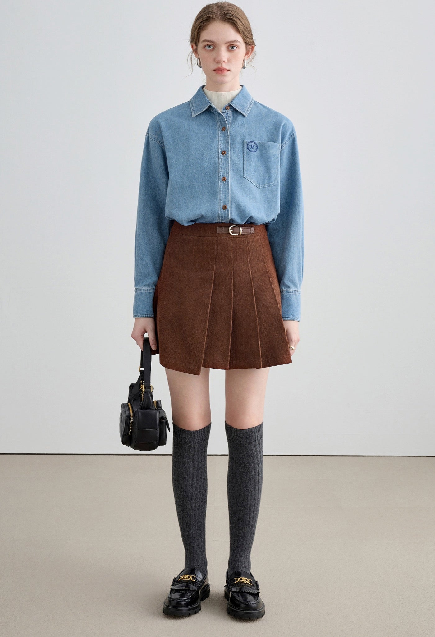 high,waist,slim,skirt,brown,simple,cool,cute,sexy,mode,modern