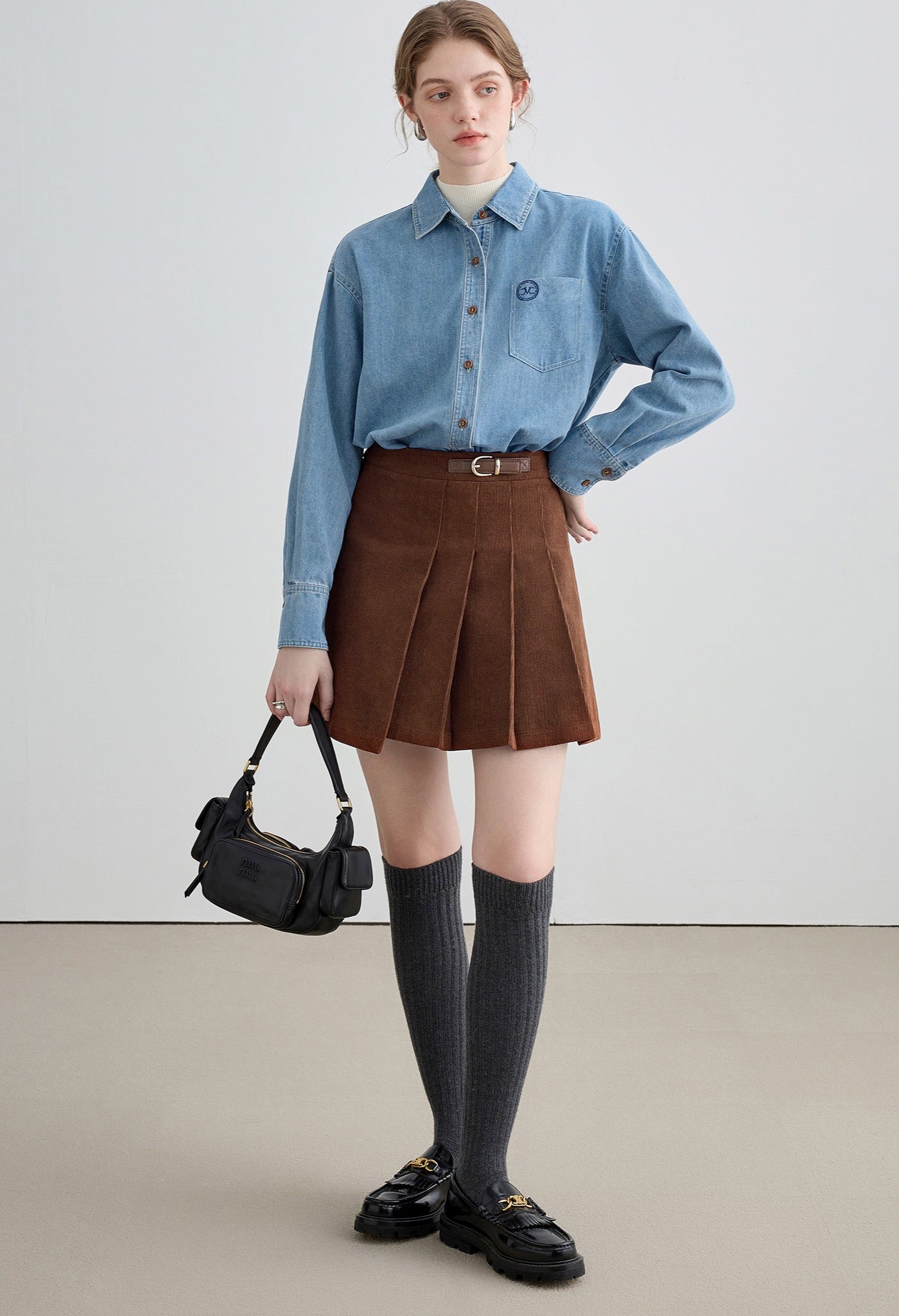 high,waist,slim,skirt,brown,simple,cool,cute,sexy,mode,modern