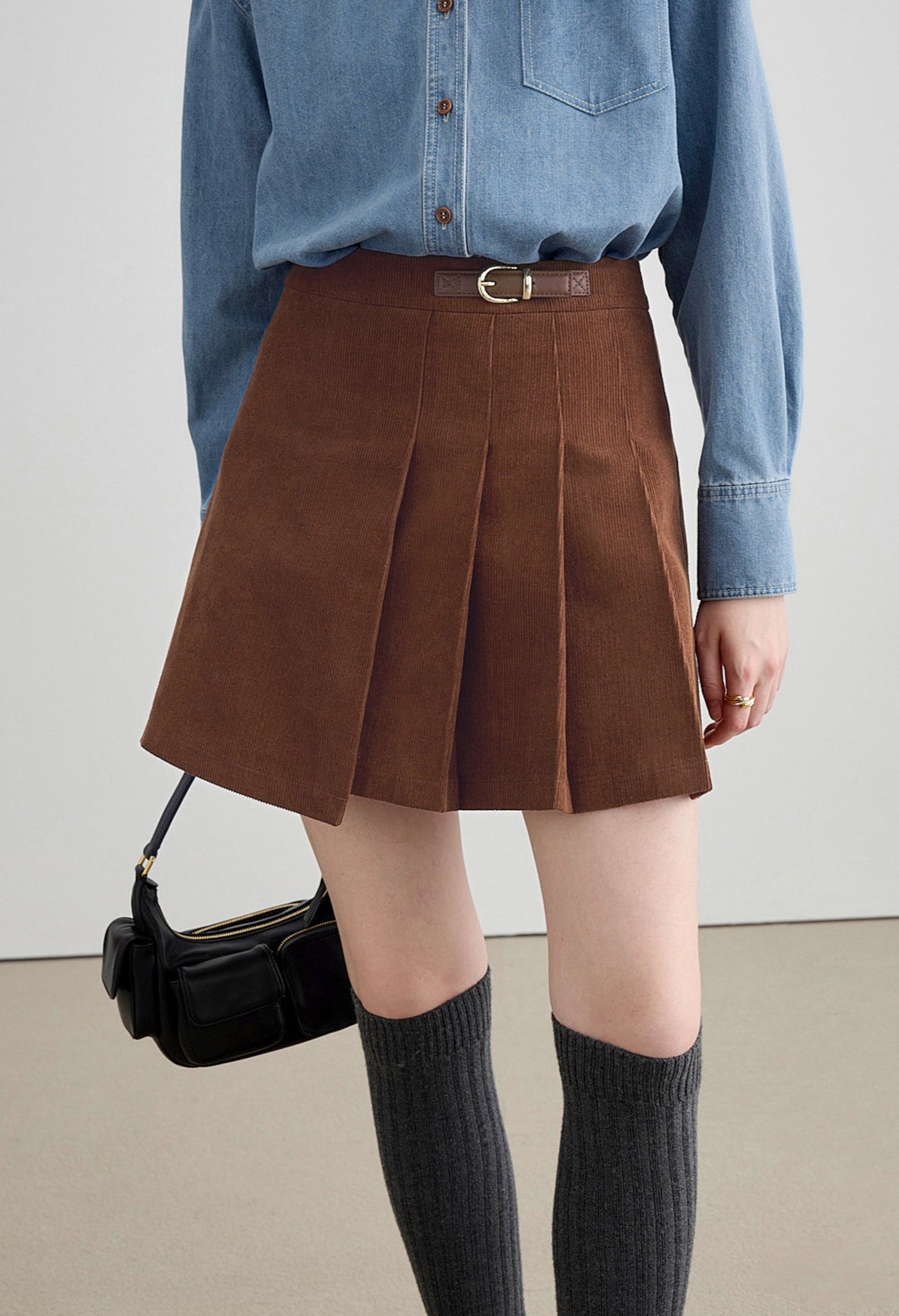 high,waist,slim,skirt,brown,simple,cool,cute,sexy,mode,modern