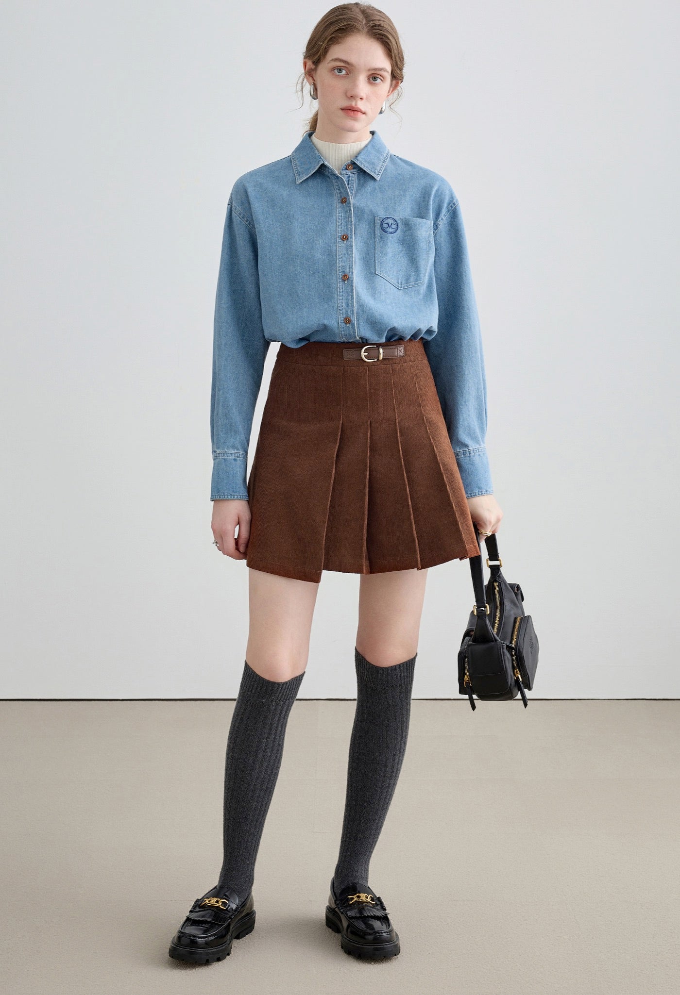 high,waist,slim,skirt,brown,simple,cool,cute,sexy,mode,modern