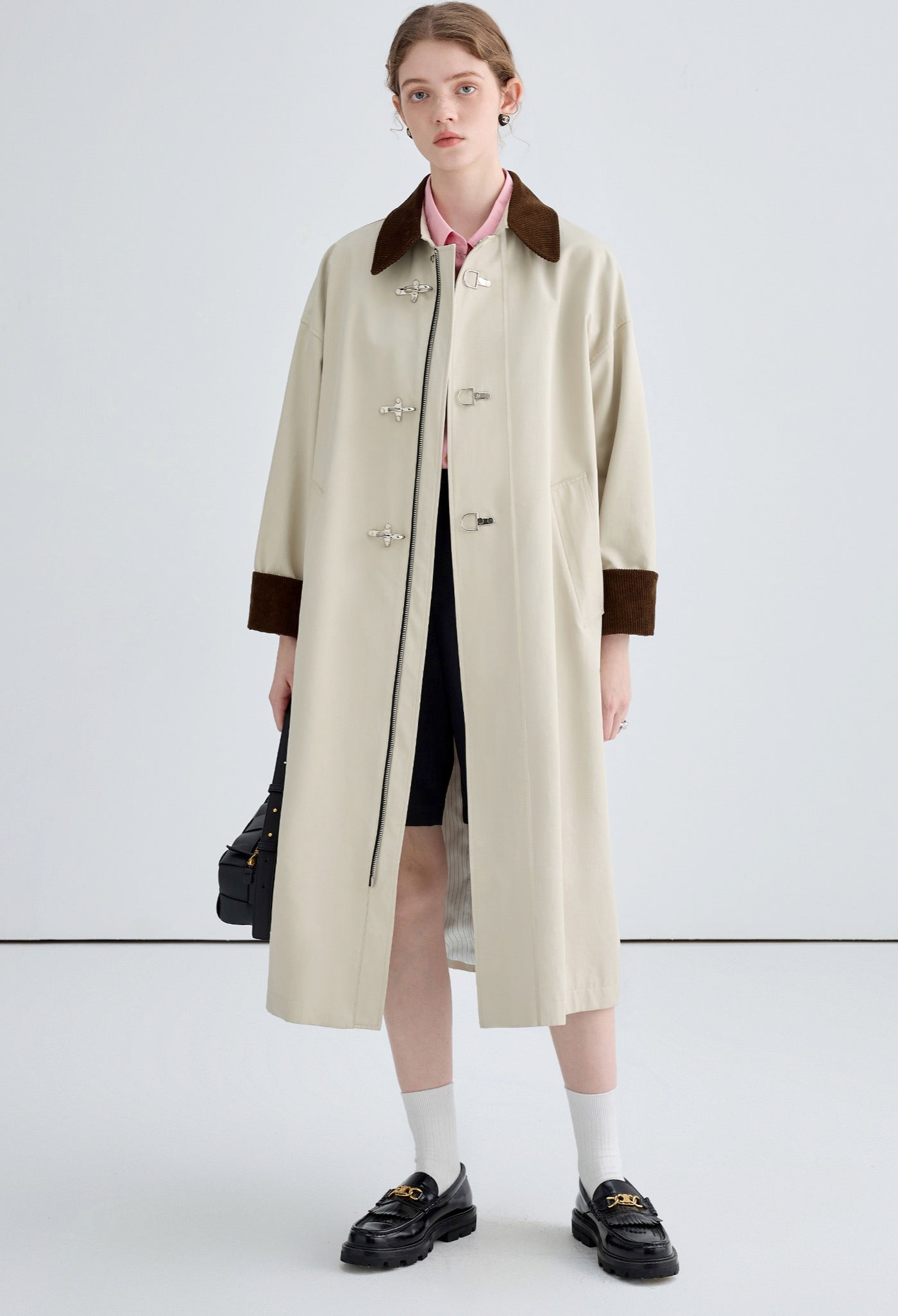 aircraft,buttoned,trench,coat,white,cool,cute,simple,sexy,mode,modern