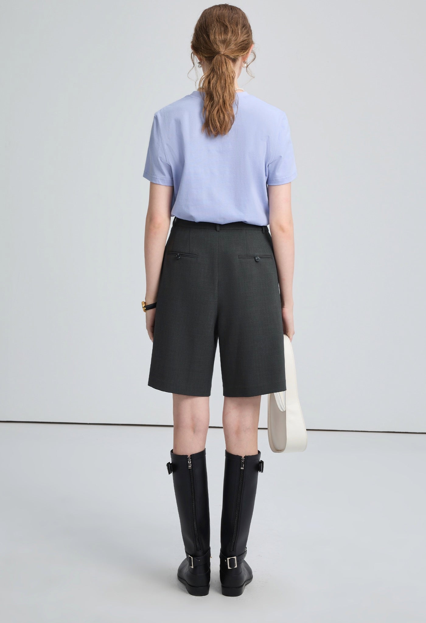 bermuda,mid,pants,black,grey,simple,cute,cool,sexy,mode,modern