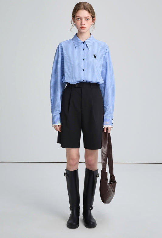 bermuda,mid,pants,black,grey,simple,cute,cool,sexy,mode,modern