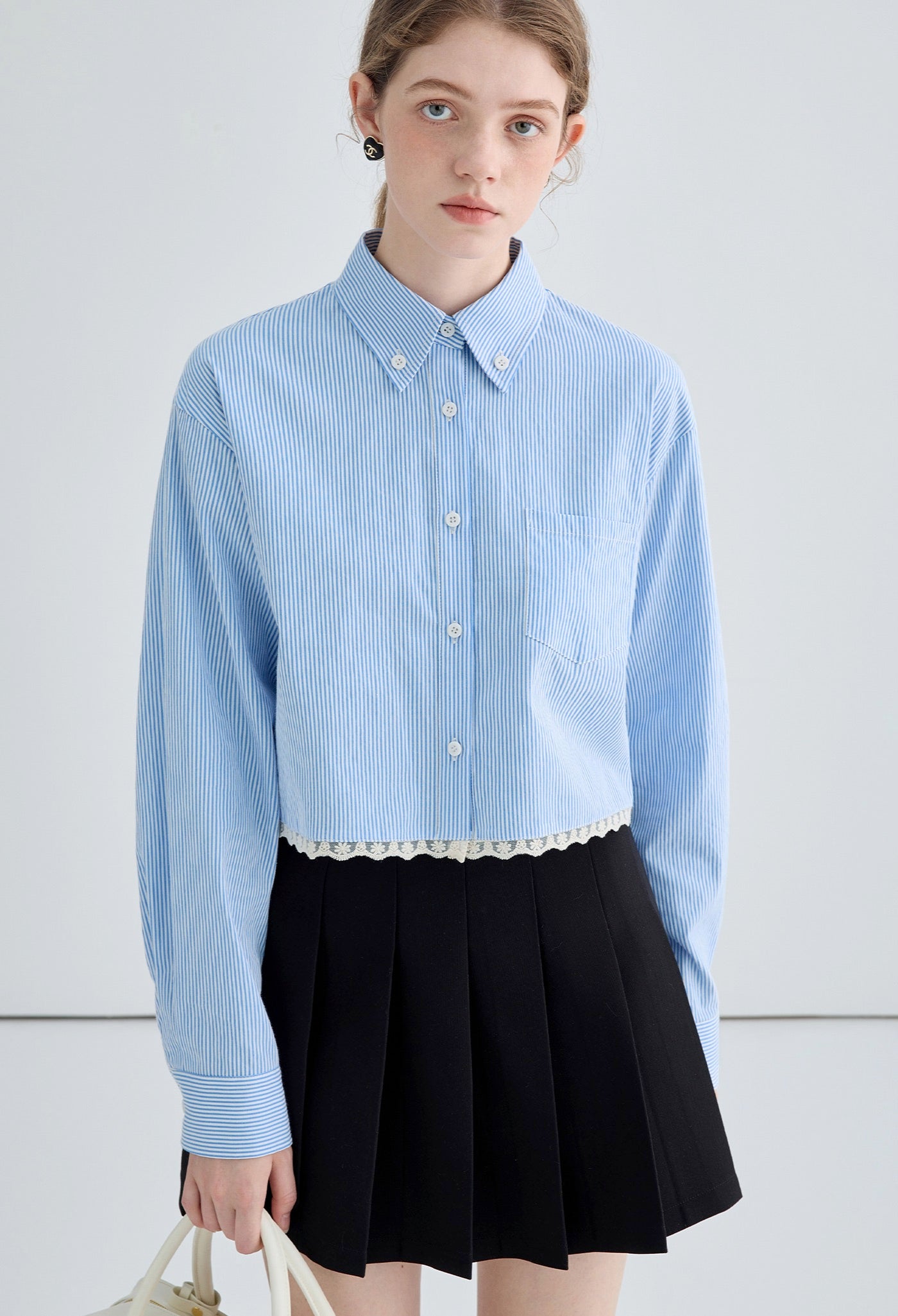 short,lace,striped,shirts,blue,cute,cool,sexy,modern,mode