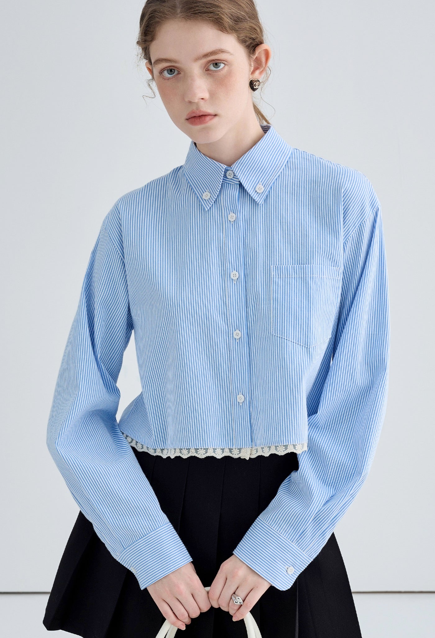 short,lace,striped,shirts,blue,cute,cool,sexy,modern,mode