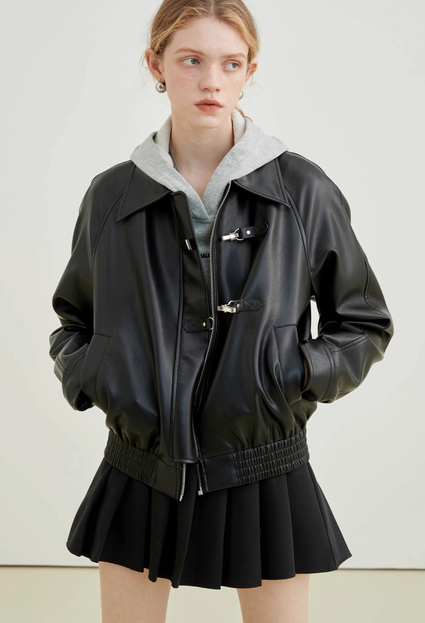 Motorcycle,Jacket,black,leather,simple,cool,cute,mode,sexy,modern