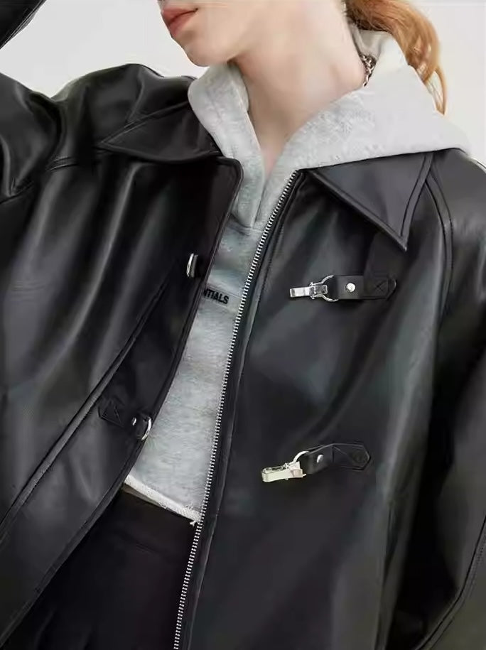 Motorcycle,Jacket,black,leather,simple,cool,cute,mode,sexy,modern