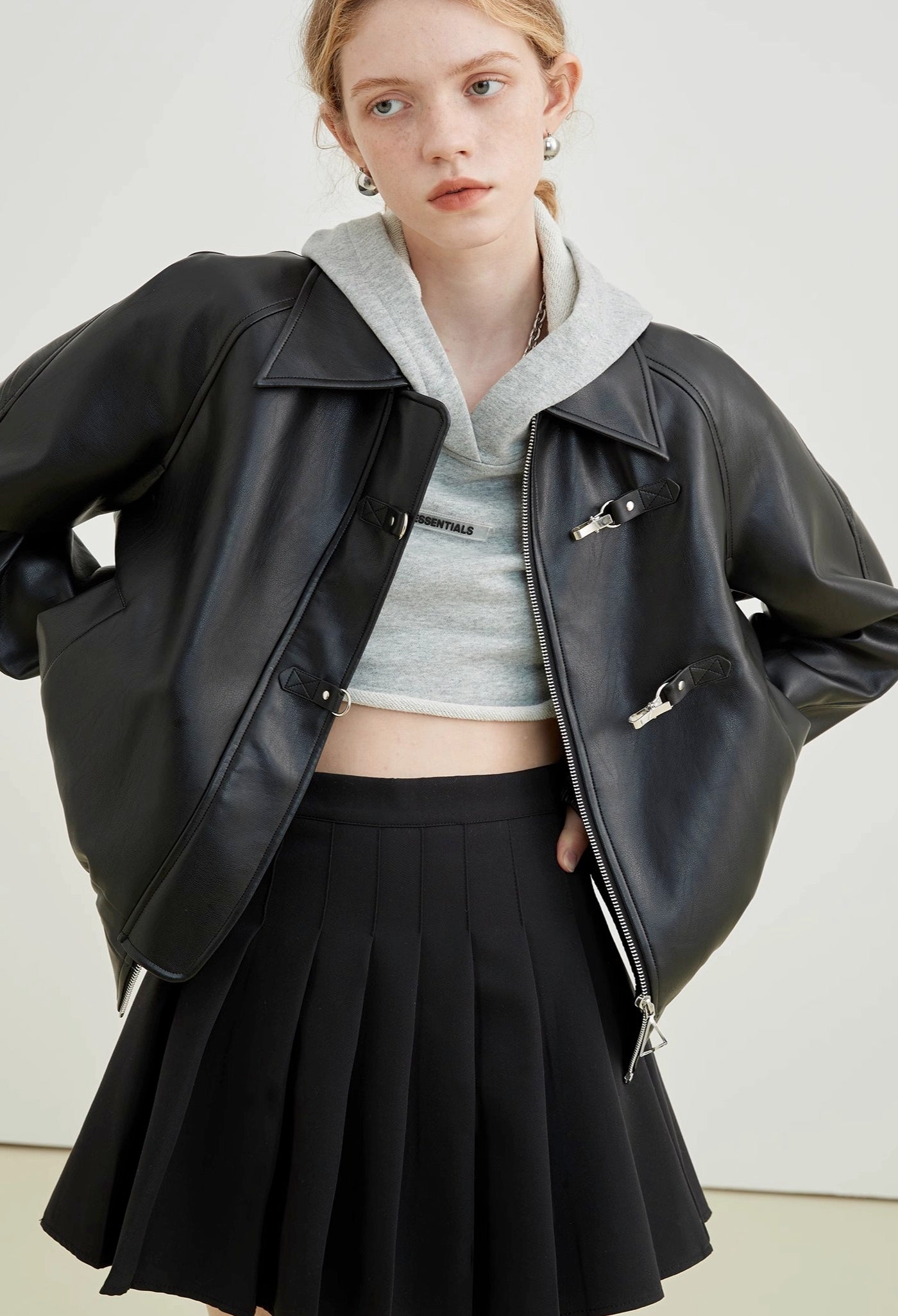 Motorcycle,Jacket,black,leather,simple,cool,cute,mode,sexy,modern