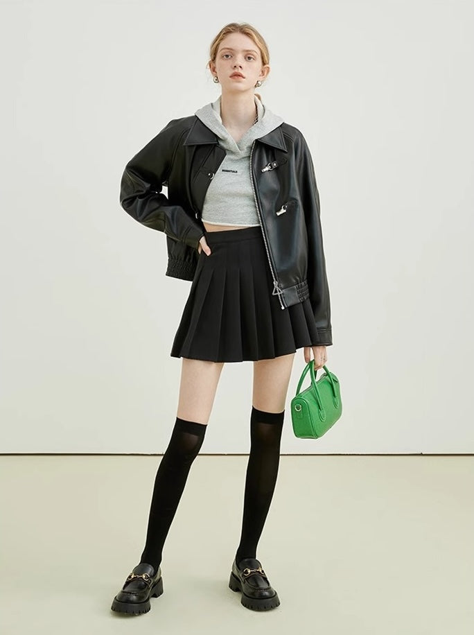 Motorcycle,Jacket,black,leather,simple,cool,cute,mode,sexy,modern