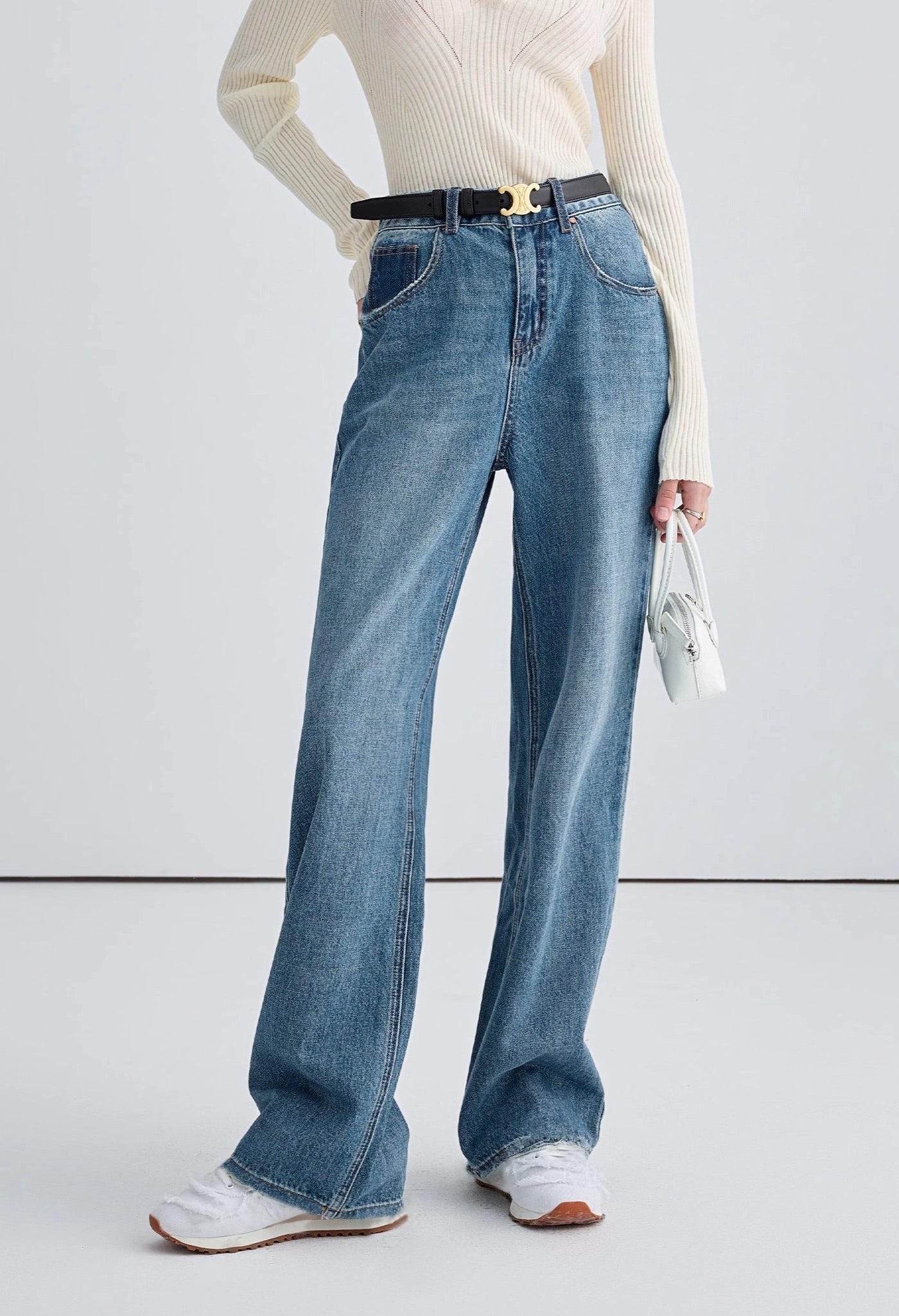 Straight,Jeans,WashJeans,Spring,Autumn,Loose,Slimming,WideLeg,Pants,,simple,cool,cute,mode,sexy,modern