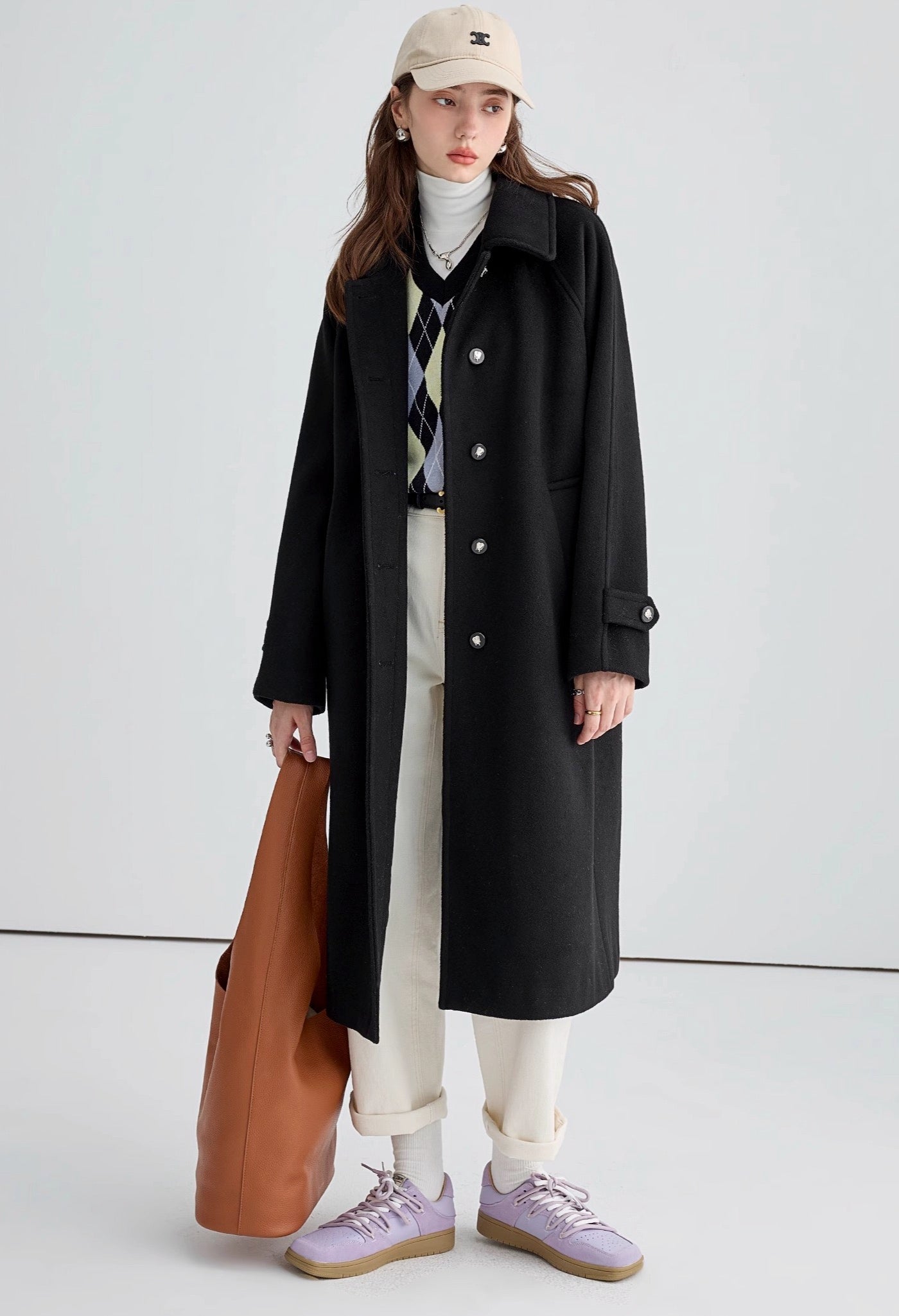 black,white,coat,long,loose,loosefit,simple,cute,cool,sexy,mode,modern
