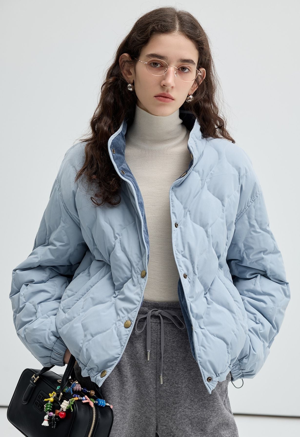 blue,white,twocollor,dawnjacket,coat,simple,cool,cute,mode,sexy,modern