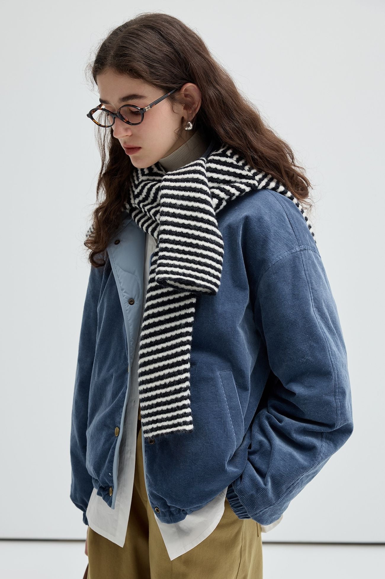 blue,white,twocollor,dawnjacket,coat,simple,cool,cute,mode,sexy,modern
