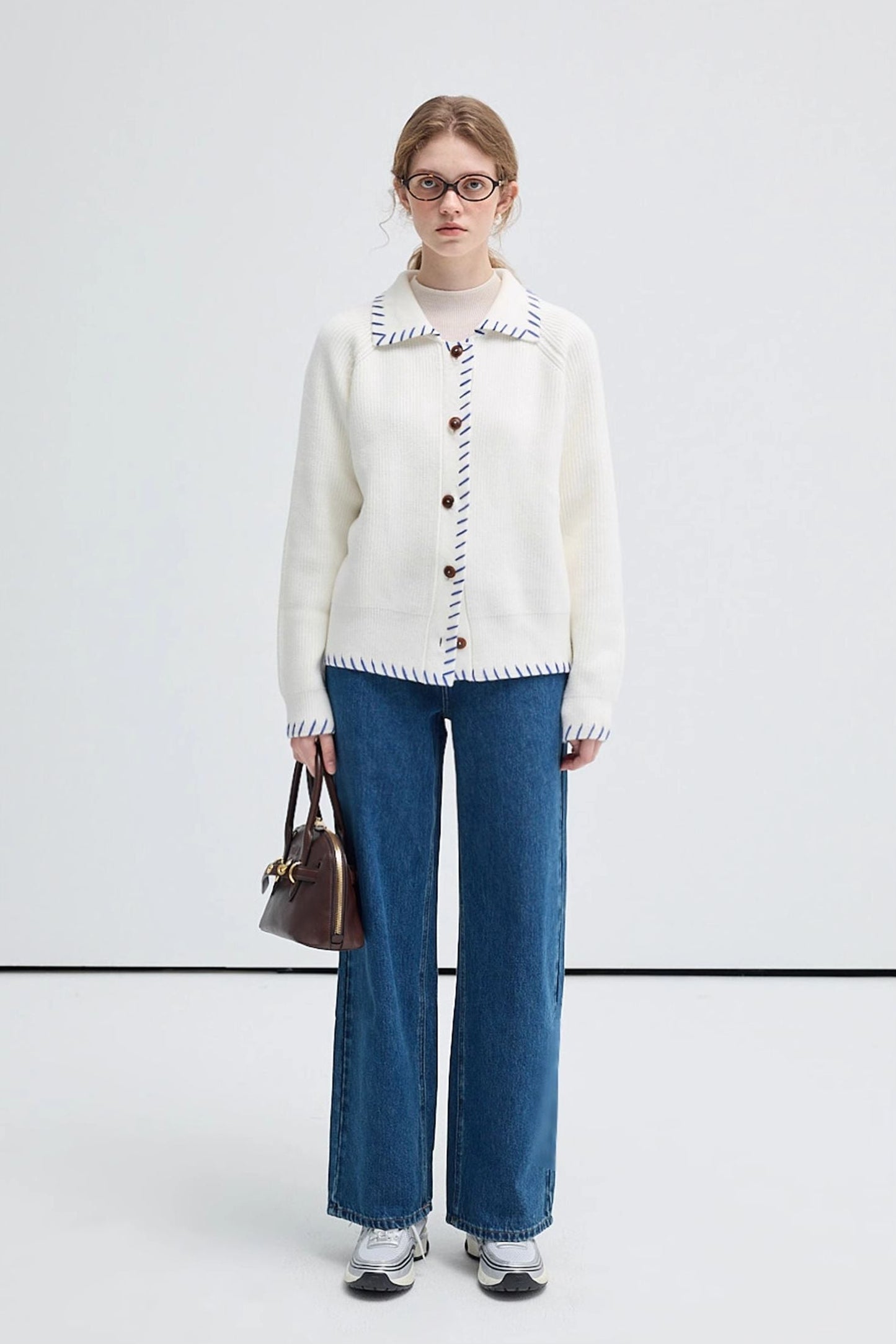 design,contrasting,standup,collar,knit,gray,white,simple,cool,cute,mode,sexy,modern