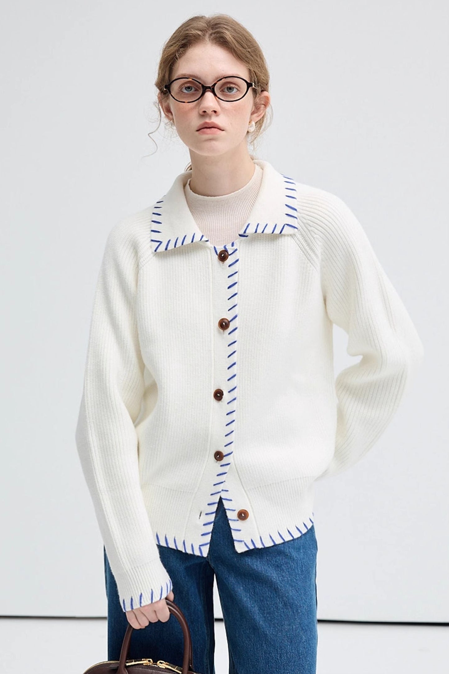 design,contrasting,standup,collar,knit,gray,white,simple,cool,cute,mode,sexy,modern