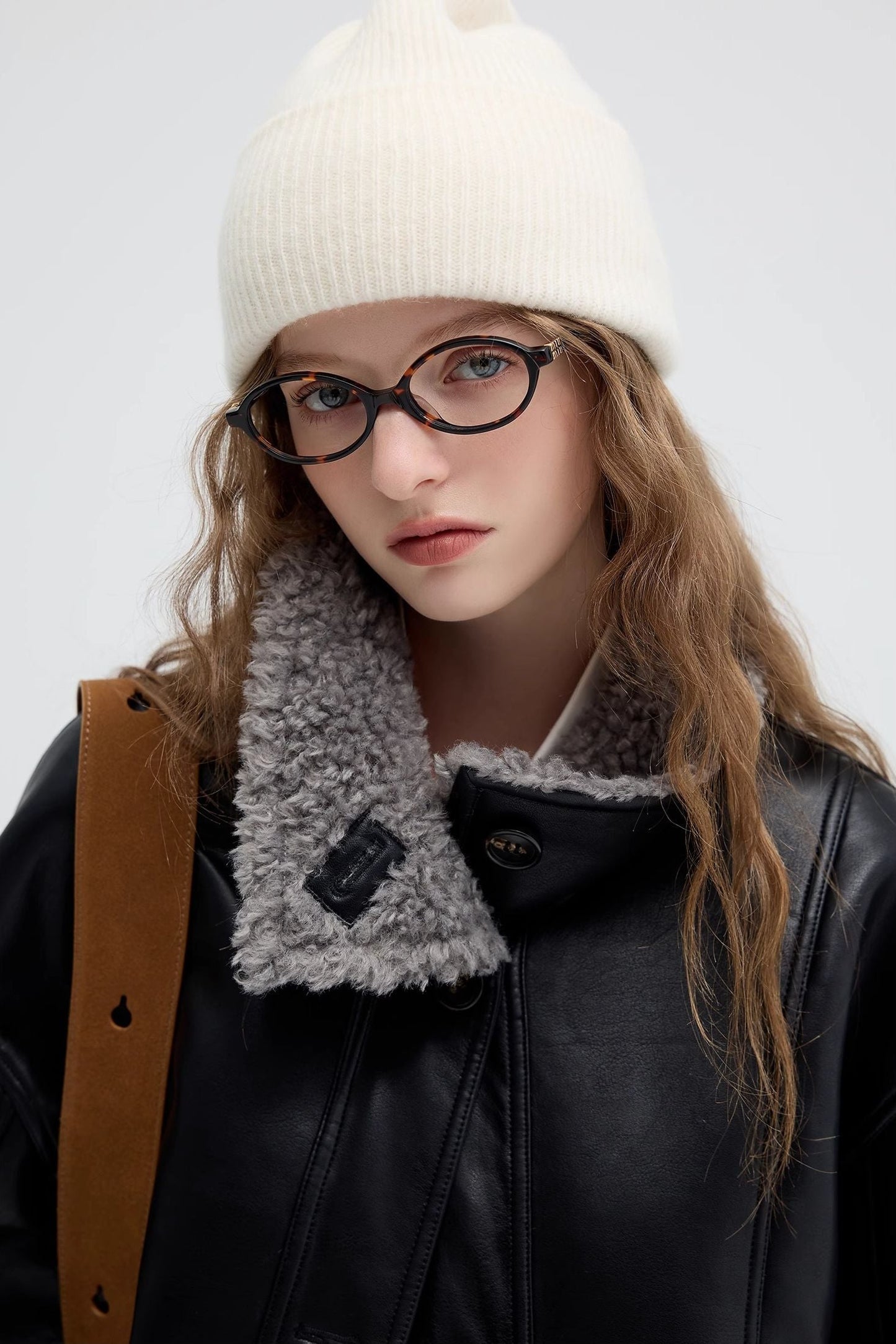 composite,fur,in,tegrated,leather,jacket,black,simple,cool,cute,mode,sexy,modern