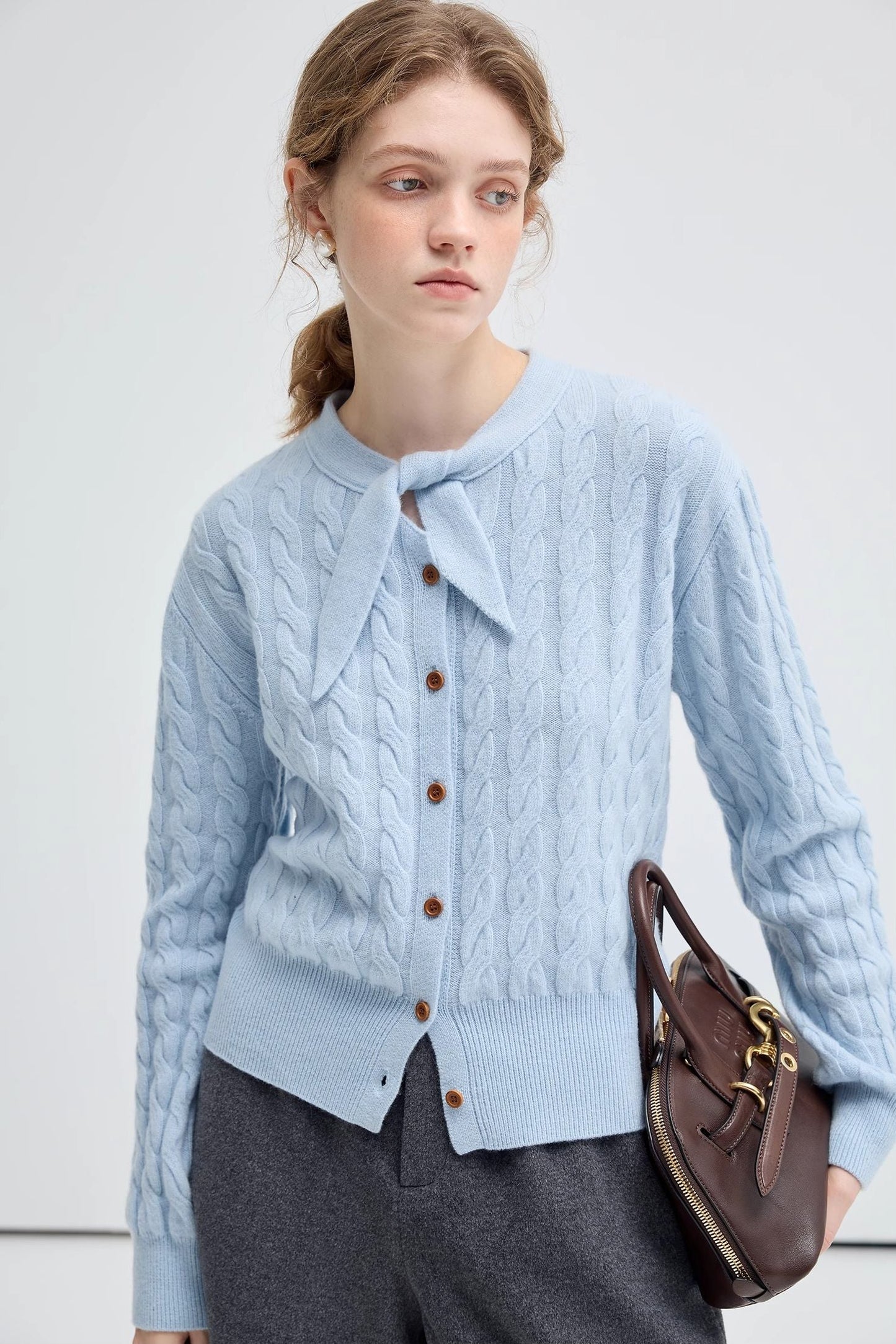rabbit,ear,collar,twisted,flower,knitting,knit,warm,coat,winter,autumn,,simple,cool,cute,mode,sexy,modern
