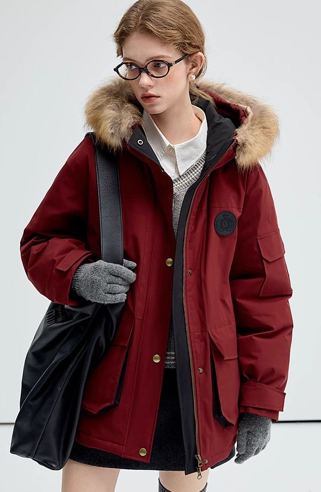 fur,collar,raccoon,pike,down,jacket,red,blue,beige,simple,cool,cute,mode,sexy,modern