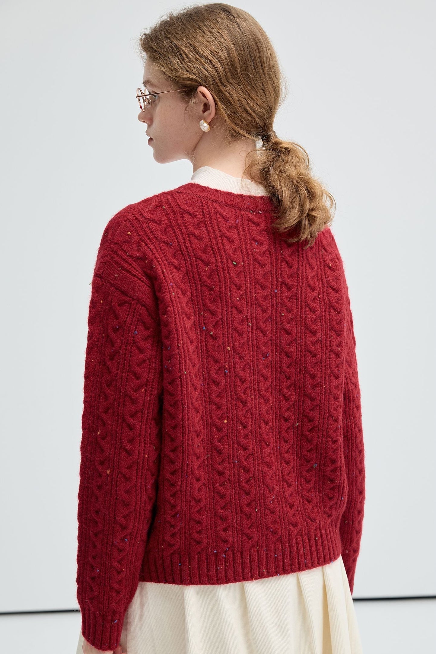 gray,red,white,dotted,yarn,knitted,cardigan,purple,fox,far,collar,down,jacket,simple,cool,cute,mode,sexy,modern