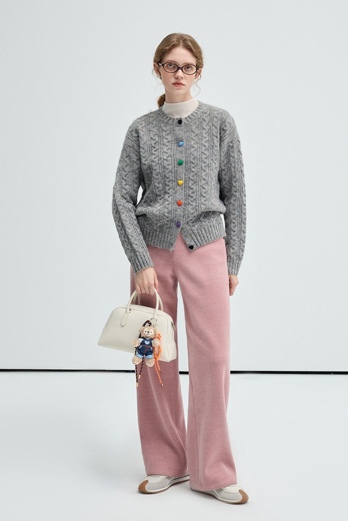 gray,red,white,dotted,yarn,knitted,cardigan,purple,fox,far,collar,down,jacket,simple,cool,cute,mode,sexy,modern
