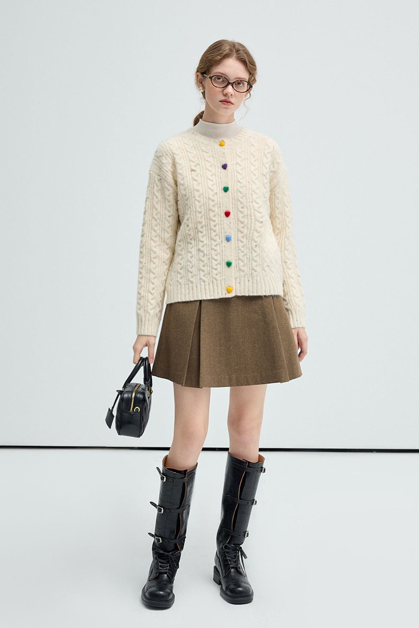 gray,red,white,dotted,yarn,knitted,cardigan,purple,fox,far,collar,down,jacket,simple,cool,cute,mode,sexy,modern