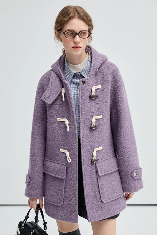 woolen,coat,with,horn,button,purple,winter,warm,simple,cool,cute,mode,sexy,modern