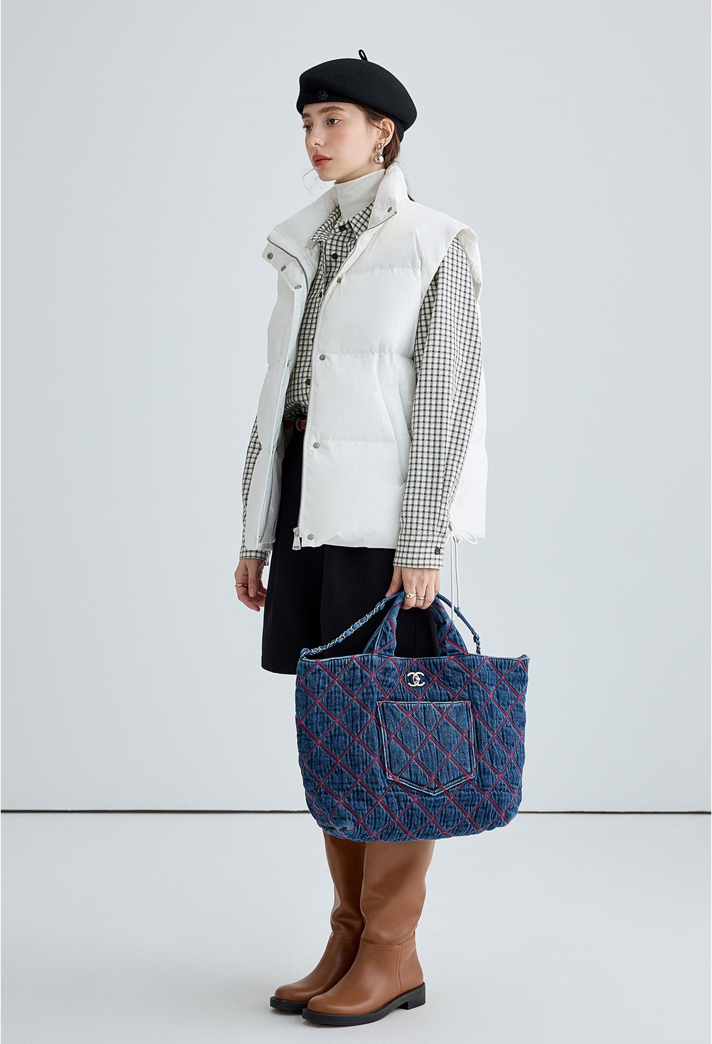 down,vest,white,cool,simple,cute,sexy,mode