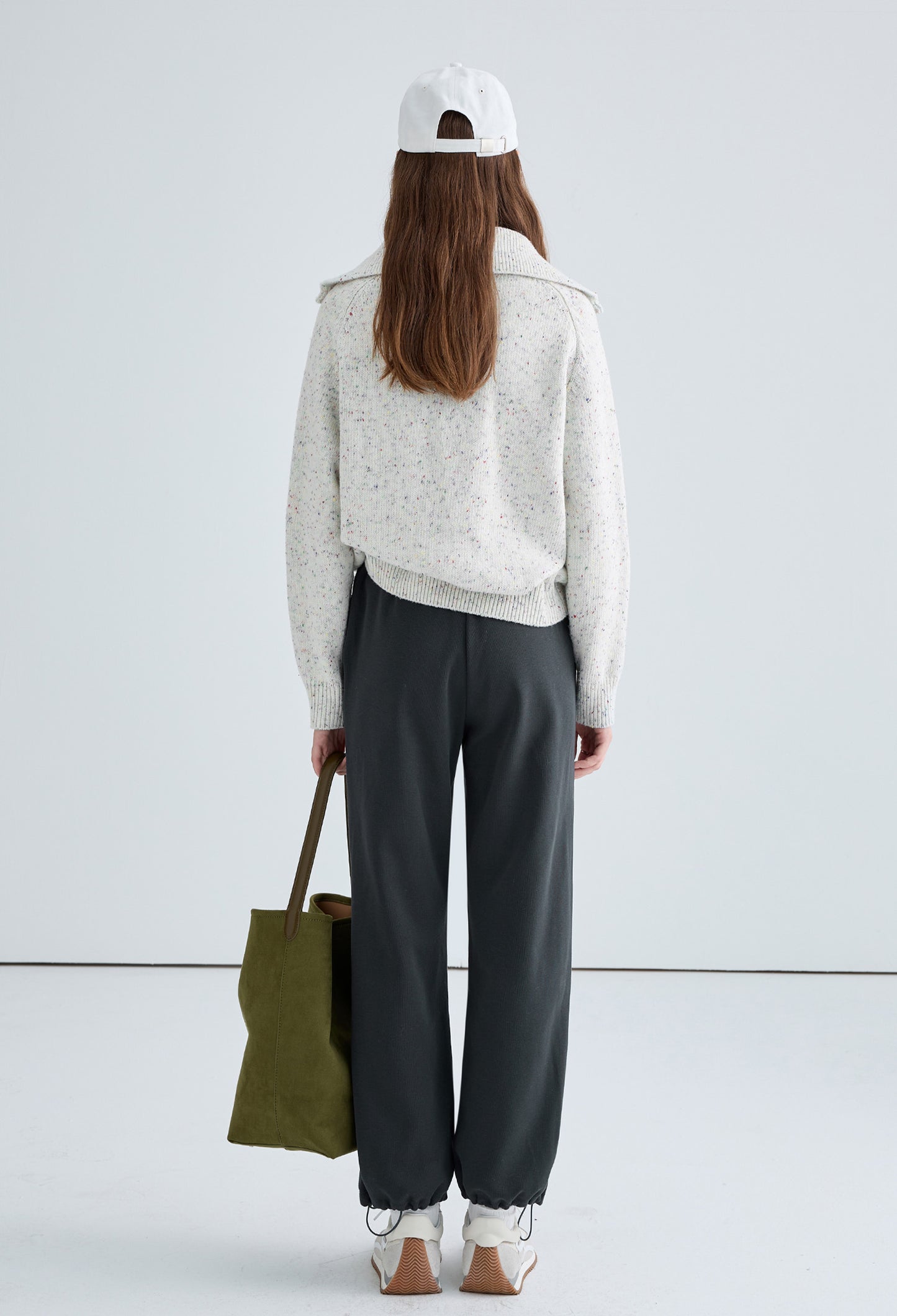 big,lapel,zip,dot,knit,sweater,cool,cute,sexy,simple,mode