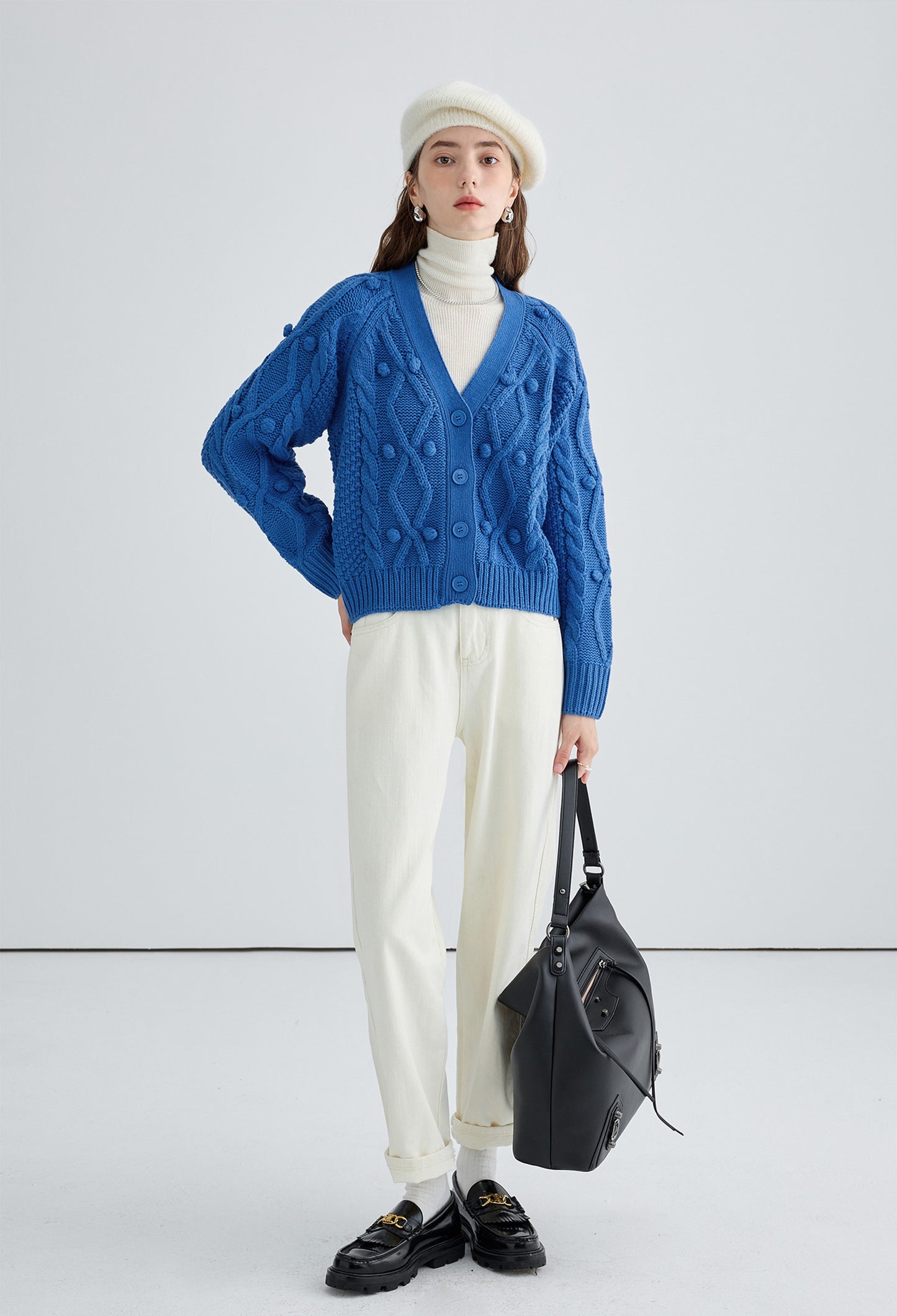 vneck,cable,knit,cardigan,blue,simple,cute,cool,sexy,mode